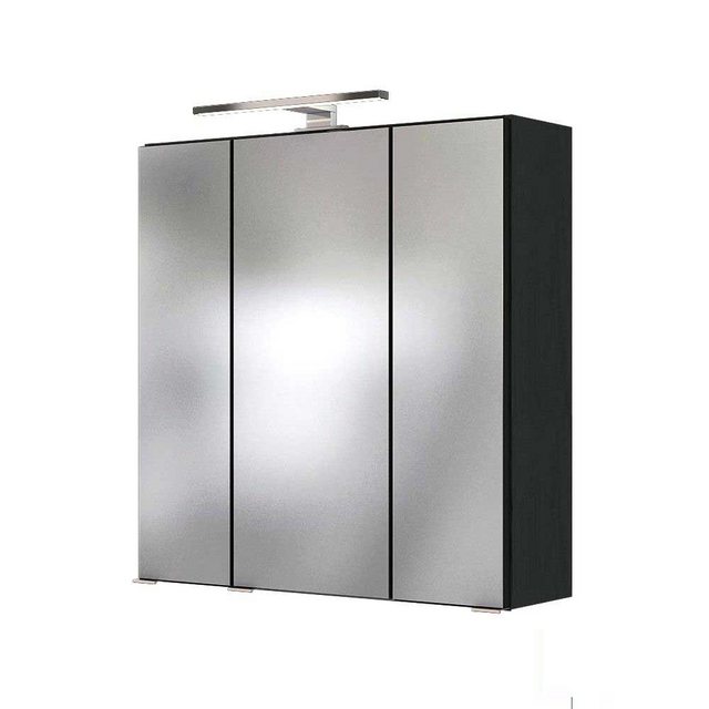 Lomadox Spiegelschrank ARLON-03 Badezimmer mit LED 60 cm graphit BxHxT 60x66x20 cm