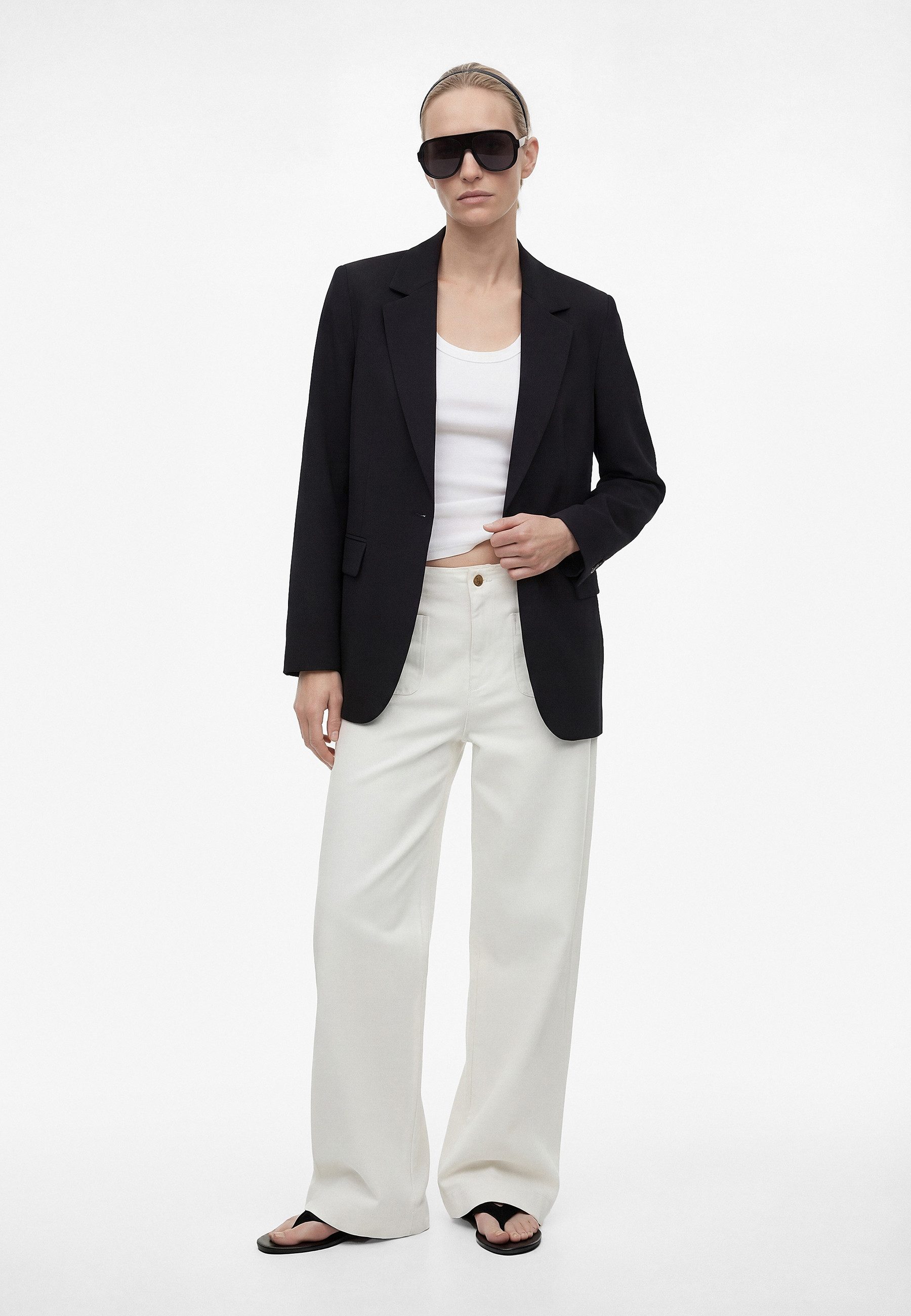 Koton 3/4-Jeans Normale Leibhöhe Culotte Relax-fit-Jeans