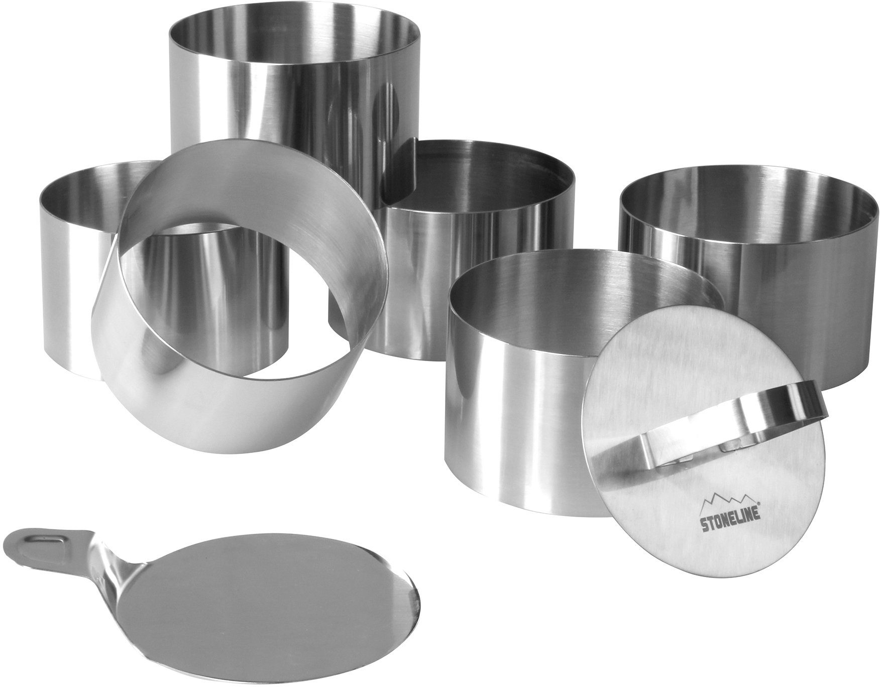 STONELINE Speisering, Edelstahl, (3 tlg), vielseitig verwendbar, backofen-/ gefriergeeignet, Designed in Germany