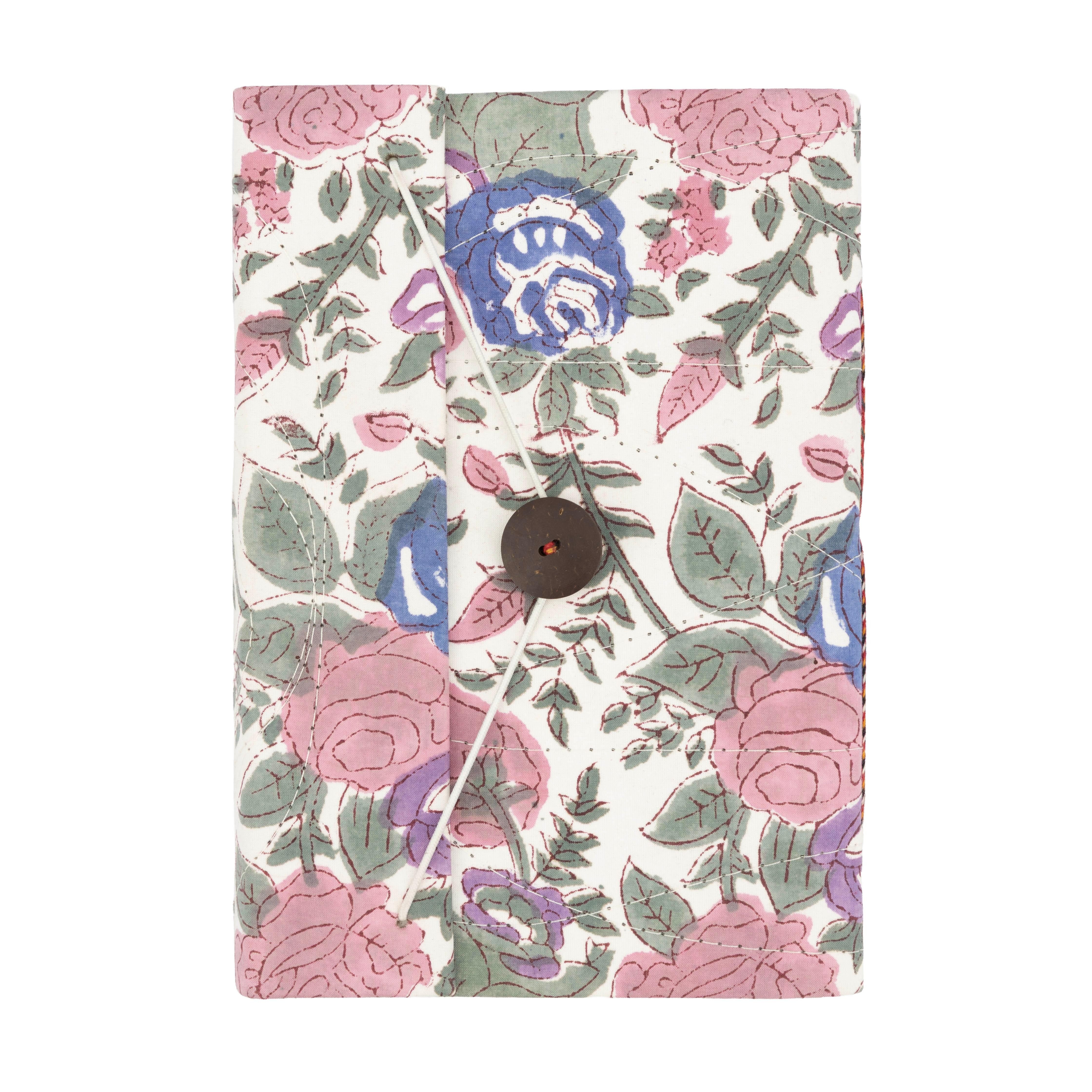 El Puente Notizbuch Notizbuch mit Stoffeinband in Rosa, Handmade, Handmade