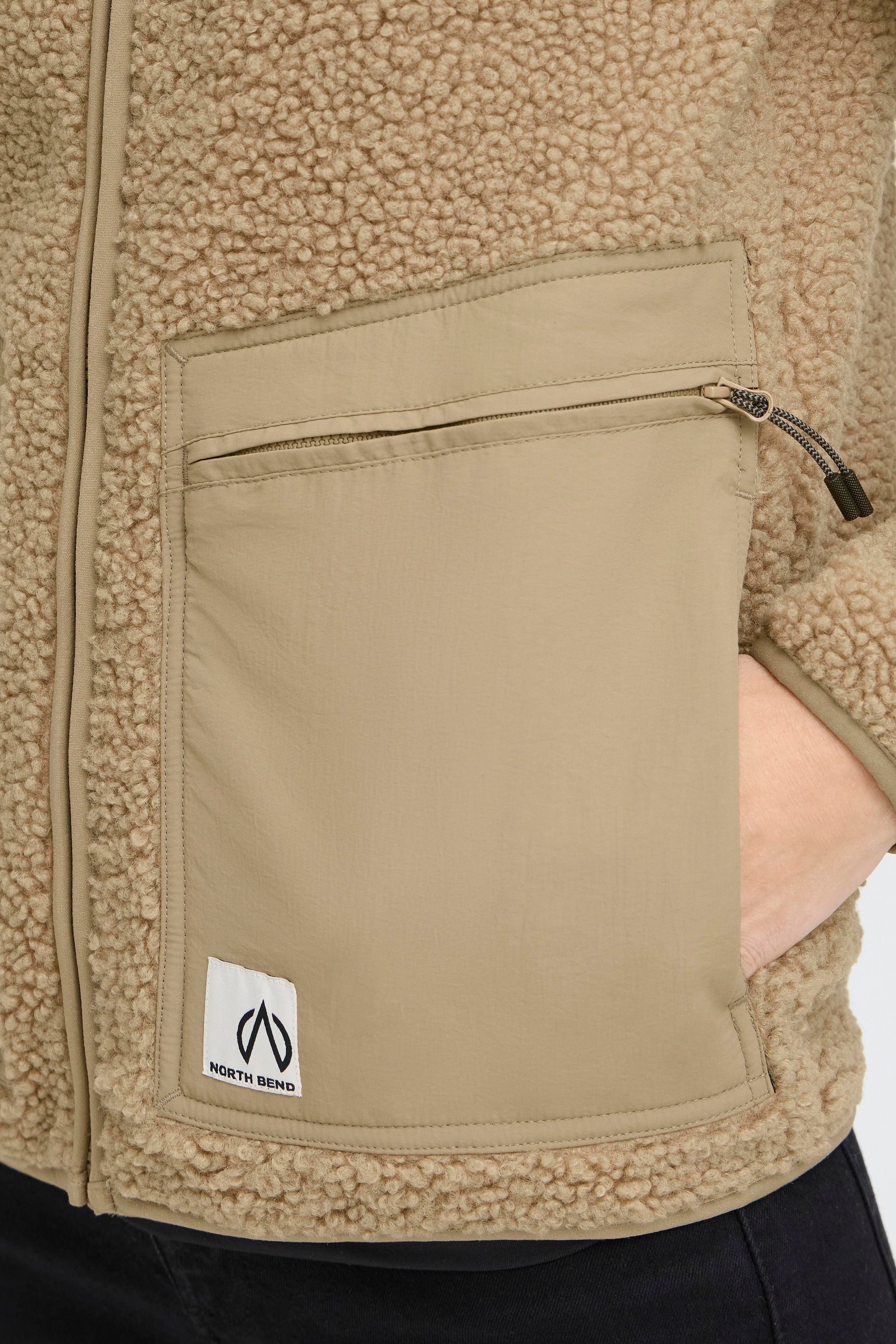 North Bend Plüschjacke NBGalonne W Modische Teddyjacke mit praktischen Taschen
