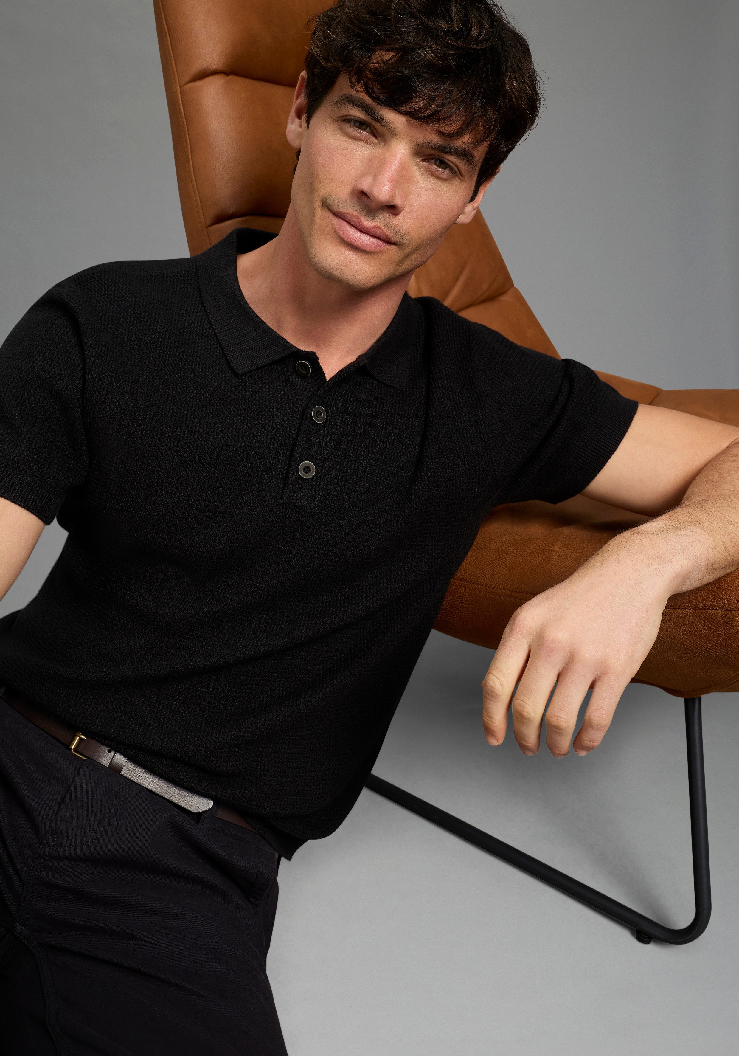 Bruno Banani Polokragenpullover Strickpolo