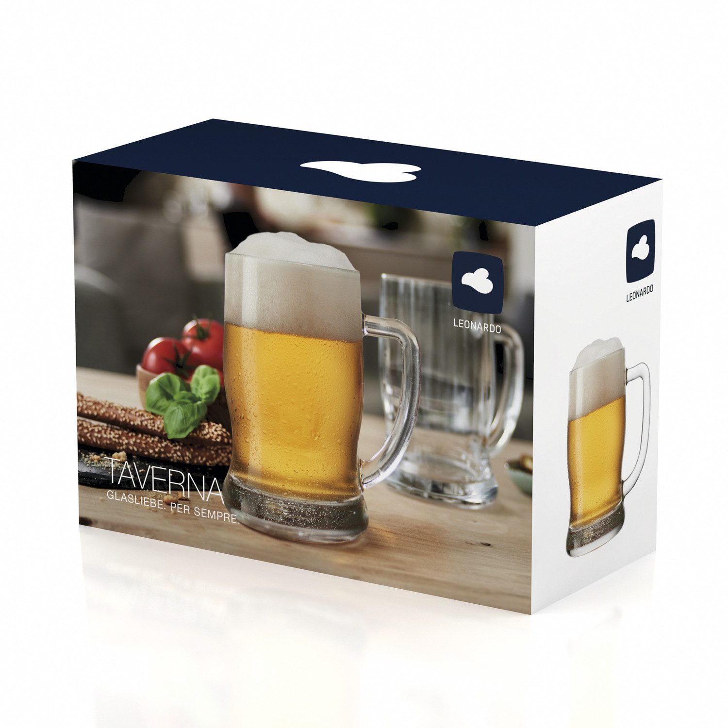 LEONARDO Bierglas Bierseidel 2er-Set 0,5 l TAVERNA, 2-tlg., Glas