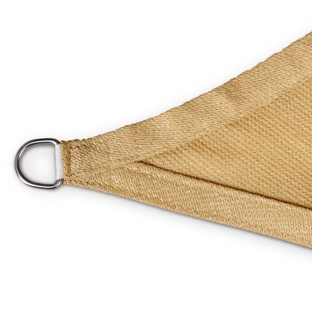 Lumaland Square Sun Shade Sail 3x3 Meters Cream, Weatherproof, 100% HDPE with Stabilizer for UV Protection