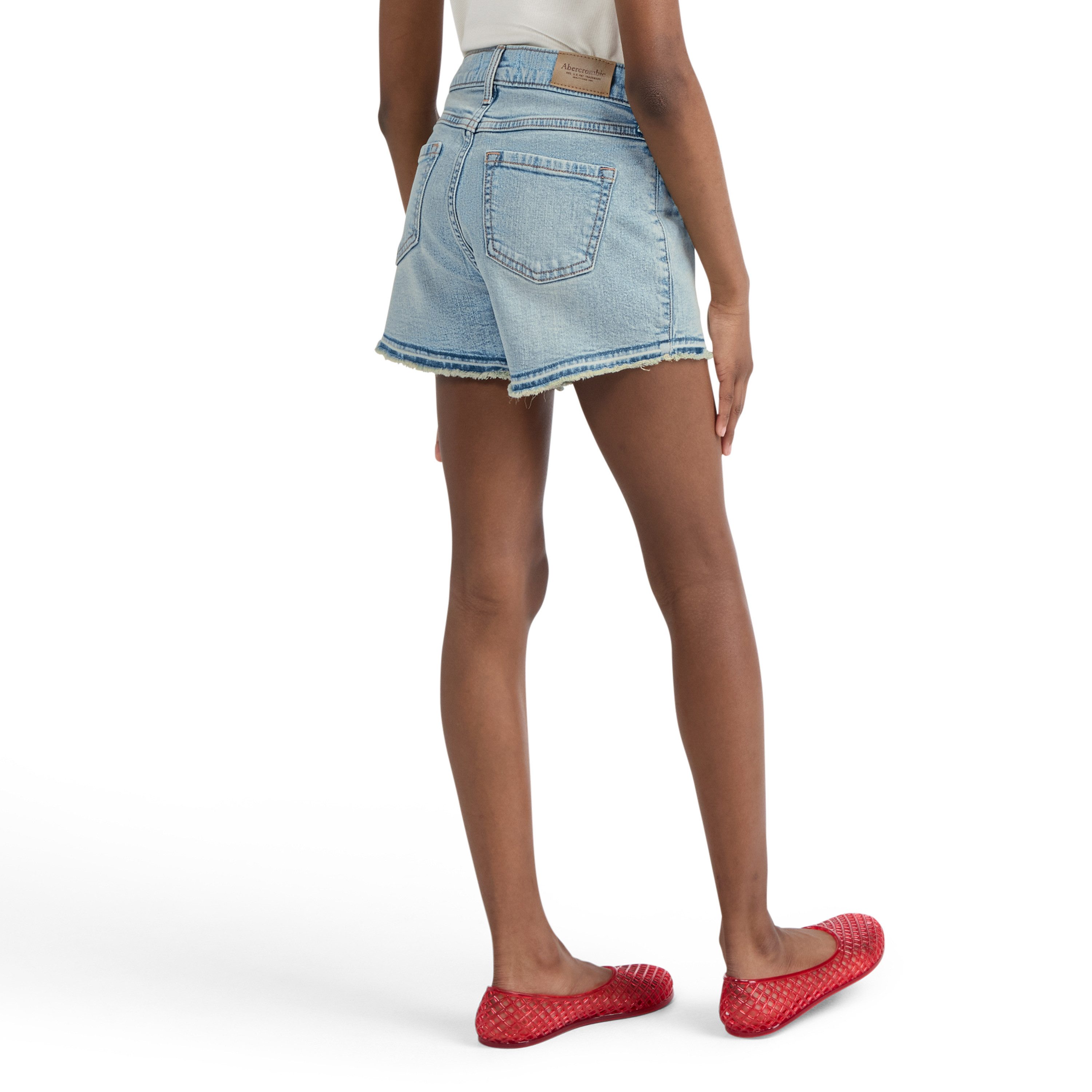 Abercrombie Kids Jeansshorts AFG HIGH RISE RELAXED DENIM SH 4-Pocket-Style, ohne Coinpocket