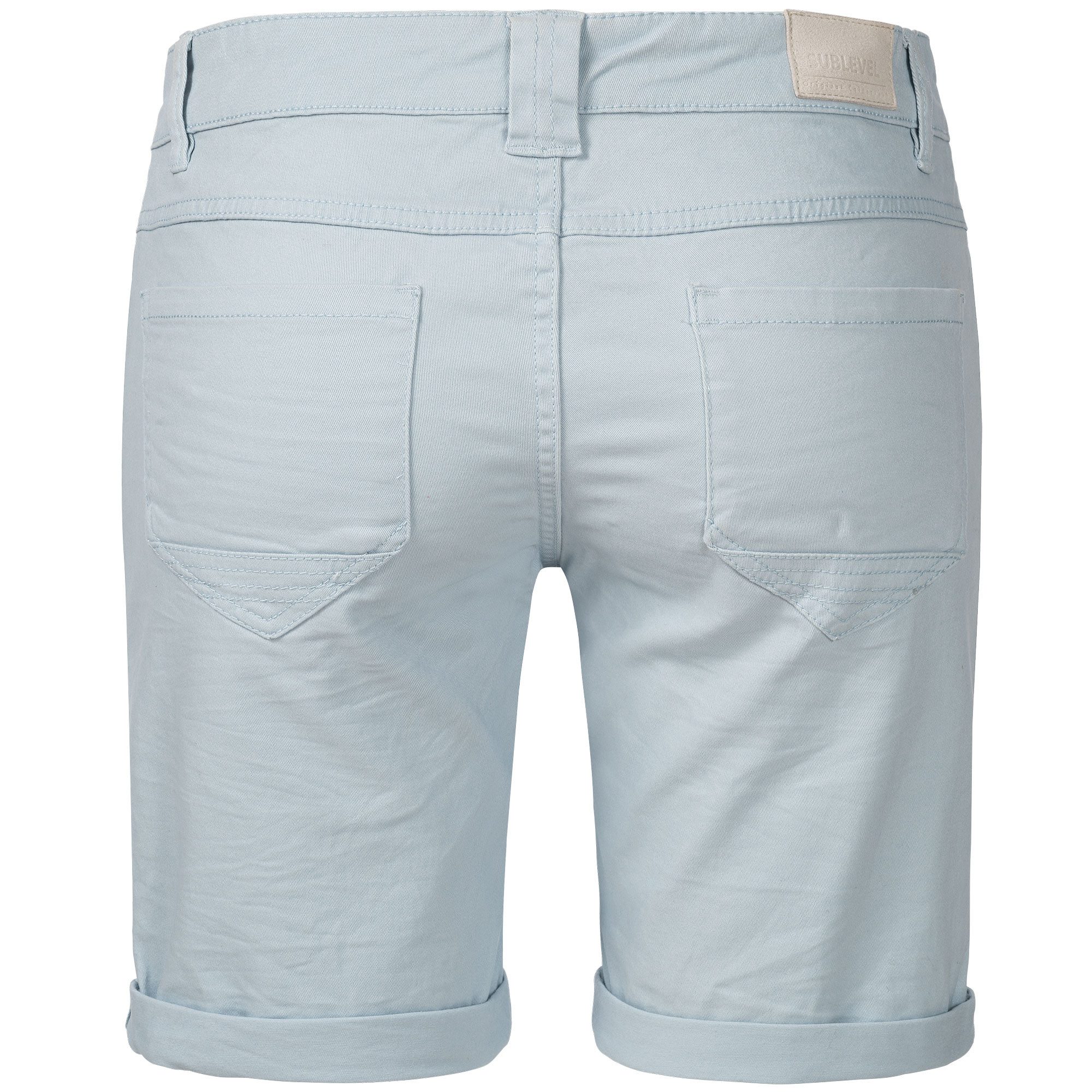 SUBLEVEL Shorts Damen Bermudas kurze Hose Baumwolle Jeans Sommer Chino Stoff