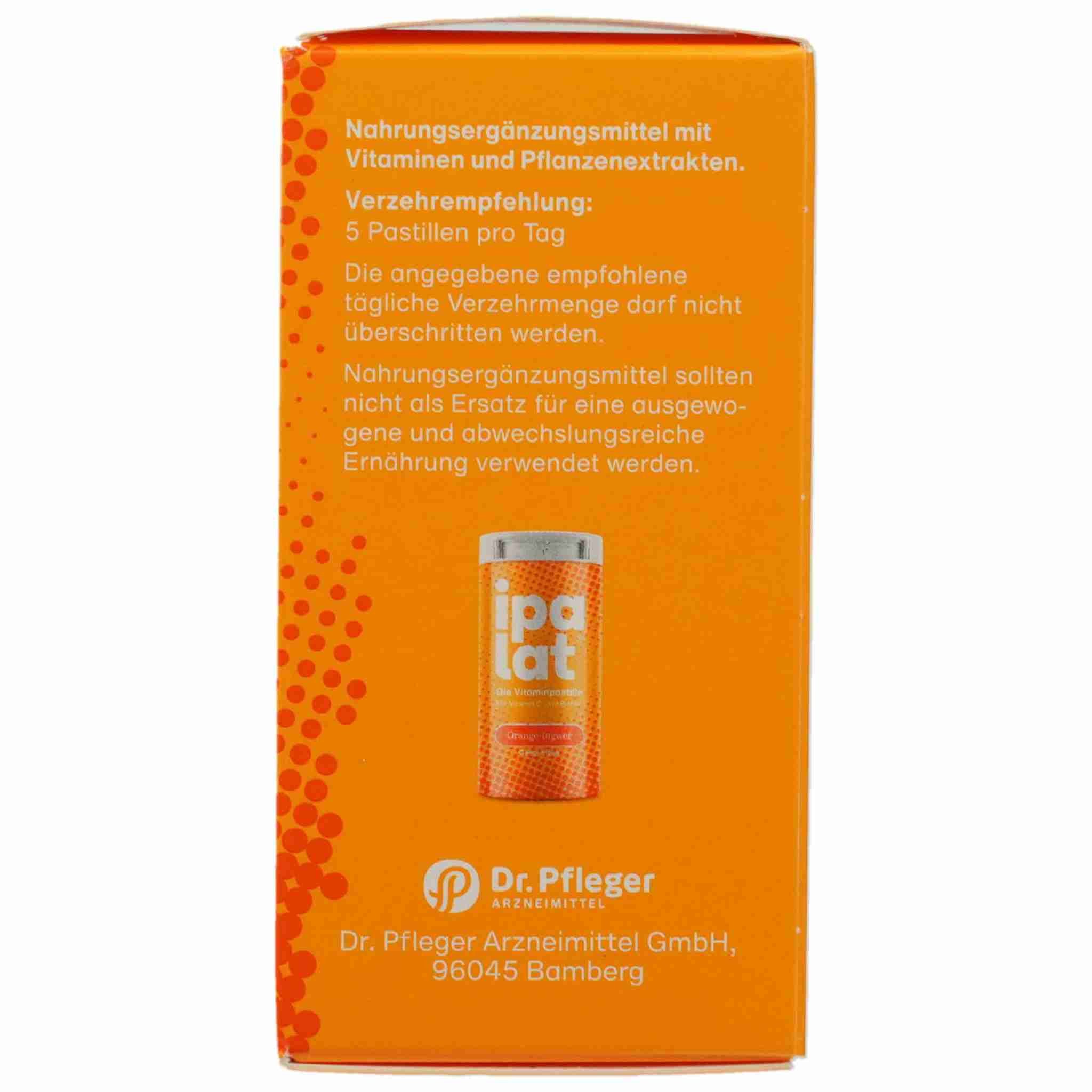 Dr. Pfleger Arzneimittel GmbH IPALAT Die Vitaminpastille Orange-Ingwer Tabletten