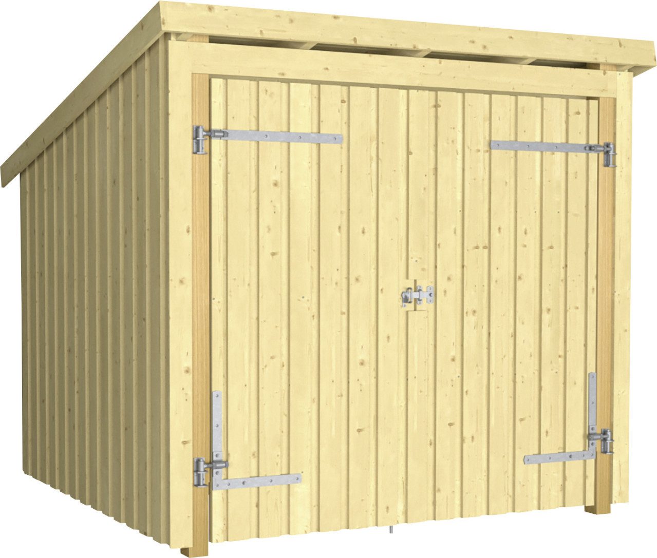 PLUS Fahrradbox Plus Fahrradunterstand Nordic 213 x 208 cm natur