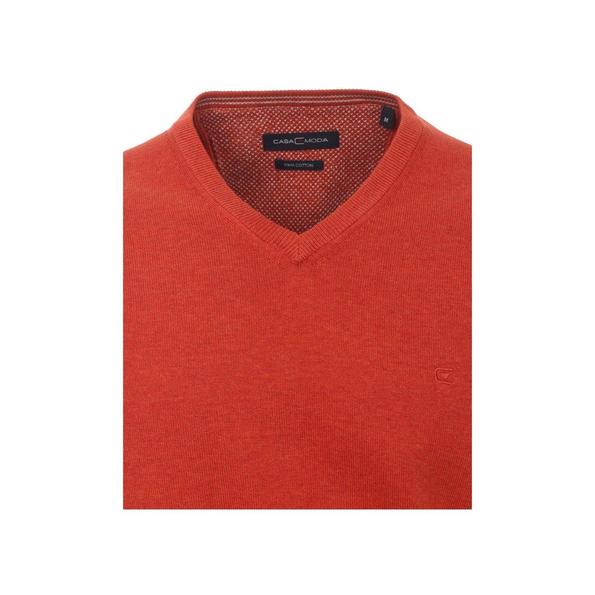 orange V-Ausschnitt-Pullover regular CASAMODA (1-tlg)