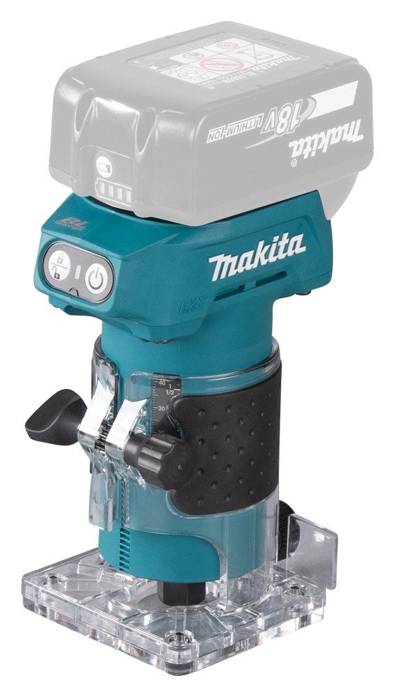 Makita Akku-Fräse Kantenfräser »DRT52Z« 6 mm, 30.000 min⁻¹, ohne Akku und Ladegerät, leichte bürstenlose Akku-Kantenfräse für Tischler und Hobbyhandwerker