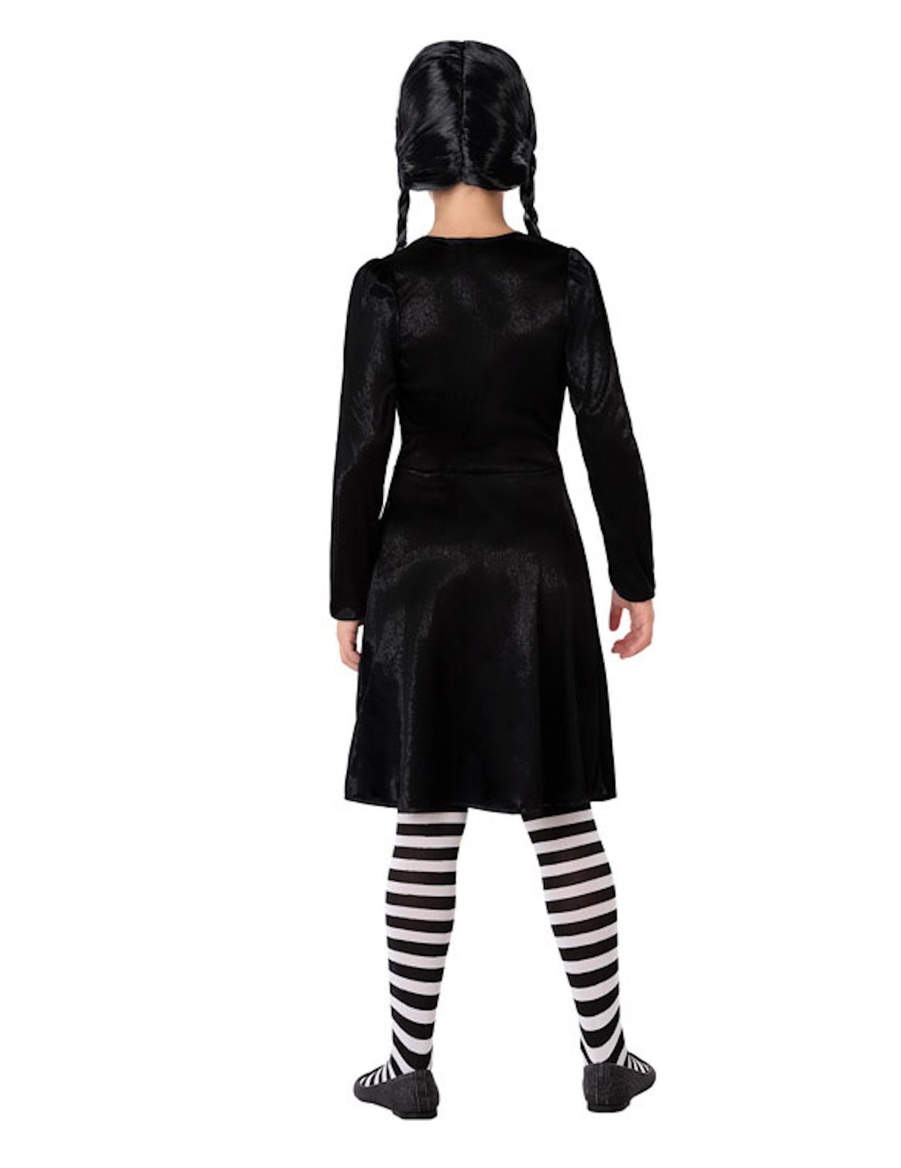 atosa Kostüm Gothic-Mädchenkostüm für Halloween schwarz-weiß