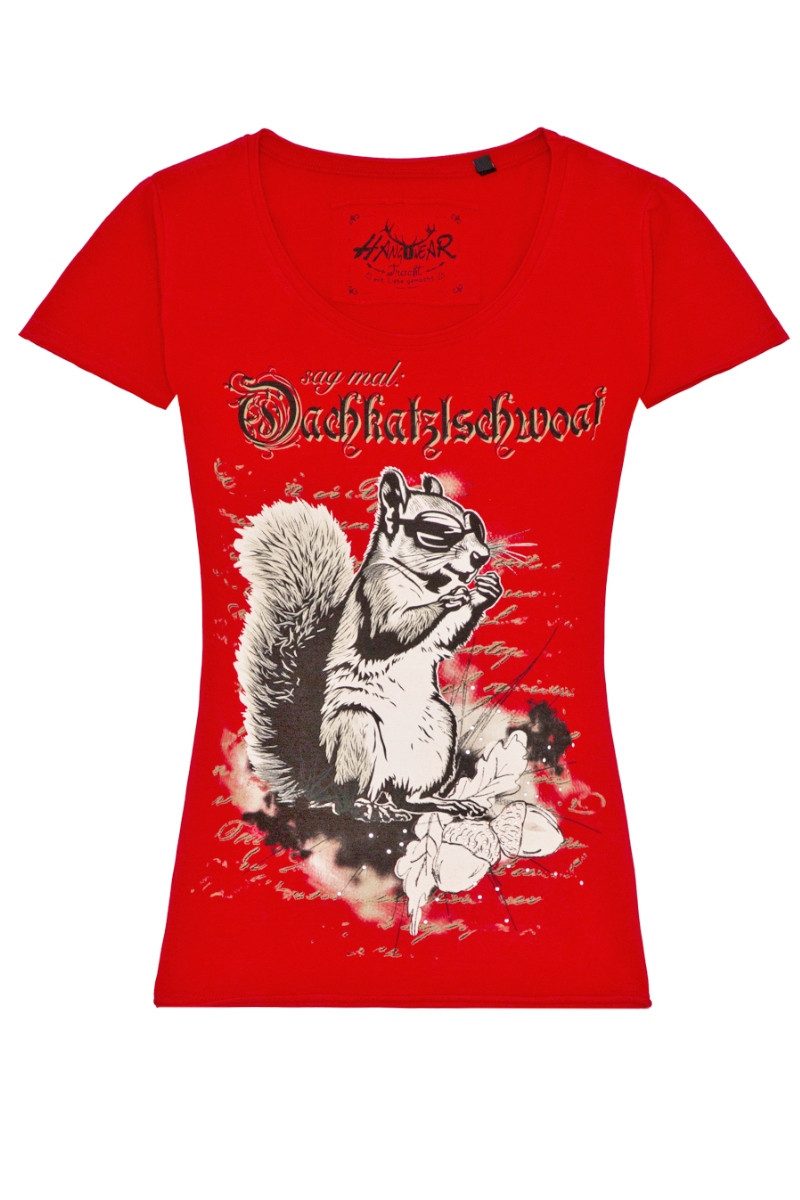 Hangowear Trachtenshirt Trachtenshirt Damen - DORLE - rot günstig online kaufen