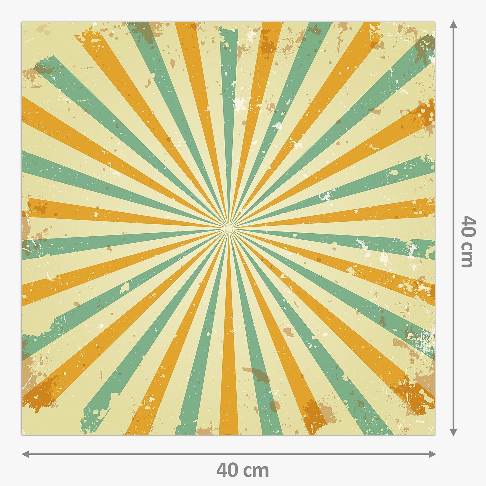Motiv Glas Primedeco Retro Küchenrückwand Küchenrückwand mit Spritzschutz Strahlen