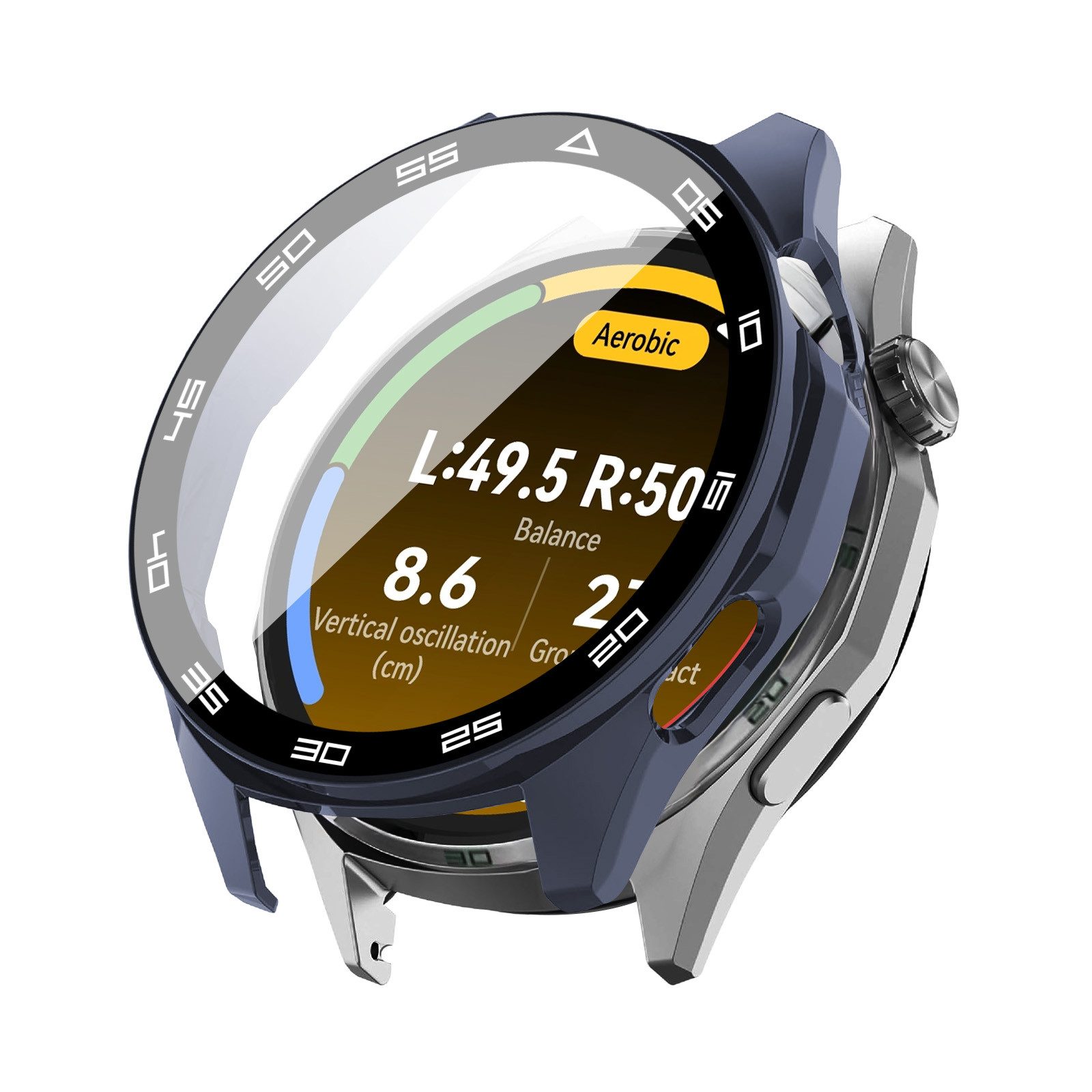 Tec-Expert Smartwatch-Hülle Hülle mit integriertem Displayschutz für Huawei Watch GT6 / GT7 46 46 mm, Rundum Schutz Cover Case Bumper stoß-und kratzfest robust