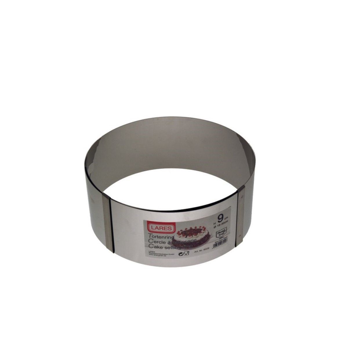 LARES Tortenring Tortenring extra hoch, 9 cm, Ideal für hohe Torten und Kuchen