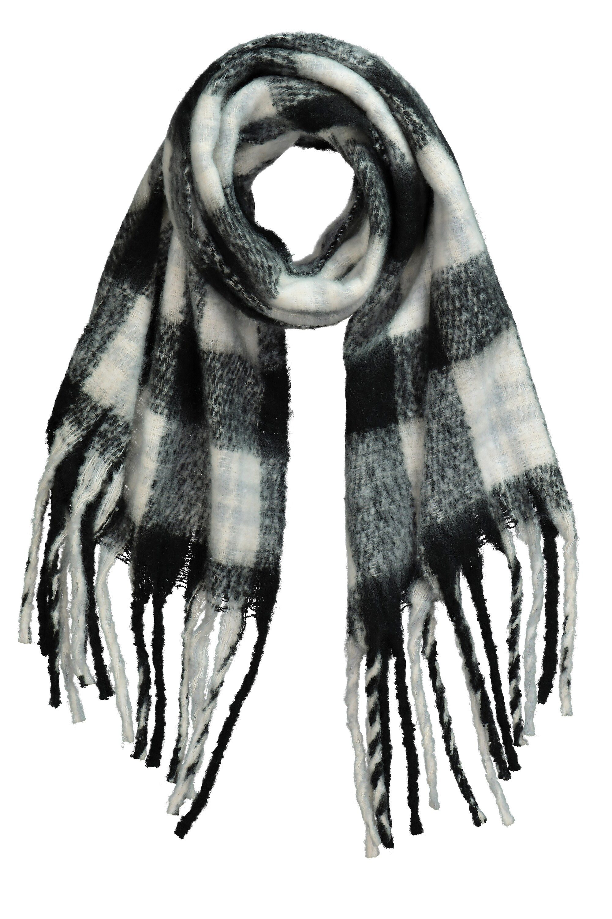 Ulla Popken Halstuch Schal Karomuster lange Fransen günstig online kaufen