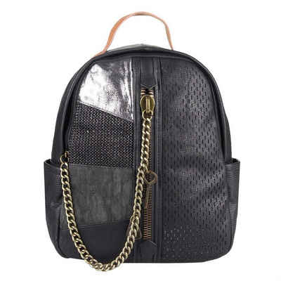 ITALYSHOP24 Rucksack »Damen Rucksack Tasche Schultertasche«, wahrer Blickfang, als Shopper & Handtasche tragbar