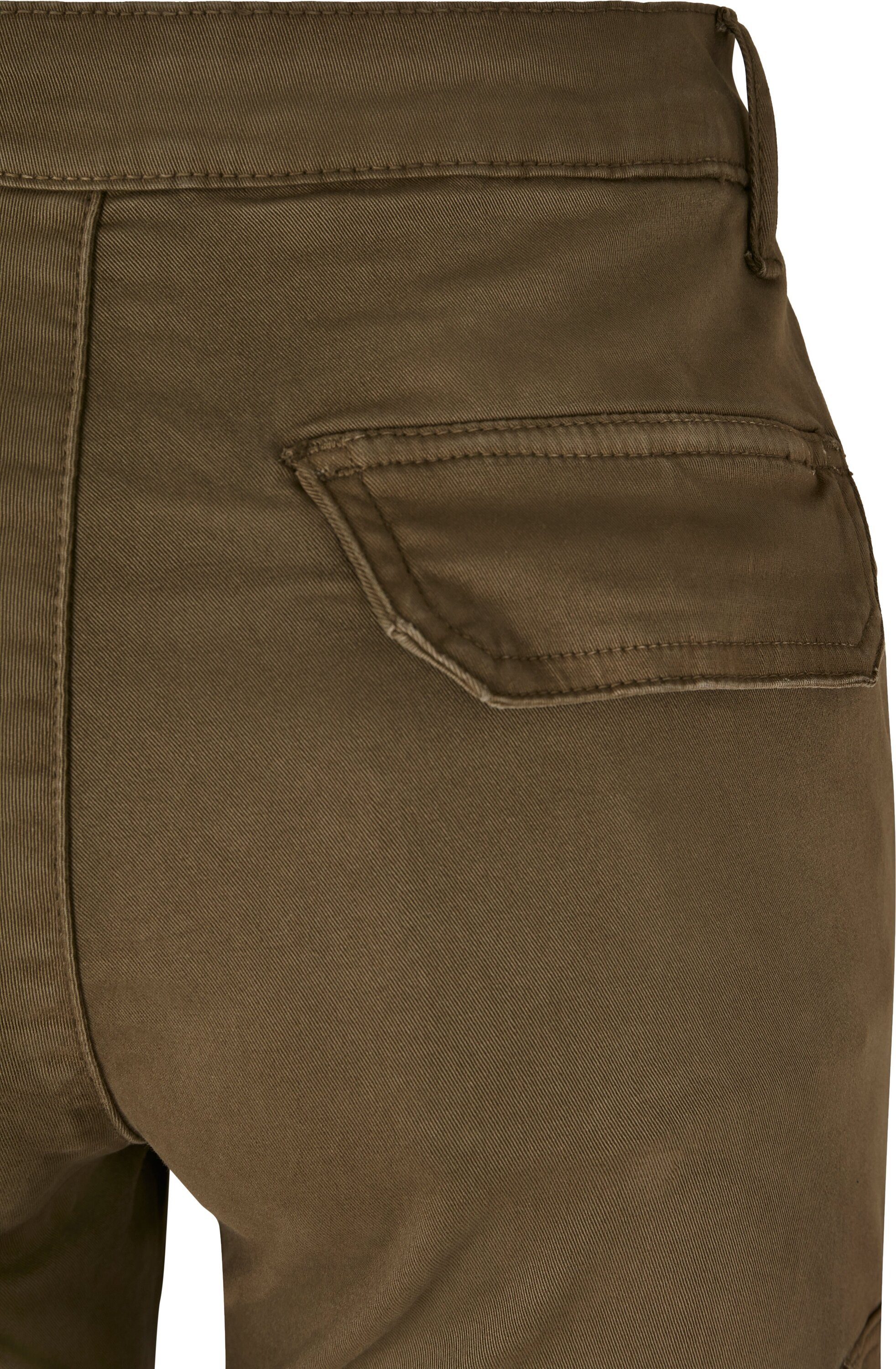 Waist Cargohose CLASSICS Pants Ladies URBAN Damen (1-tlg) Cargo High olive