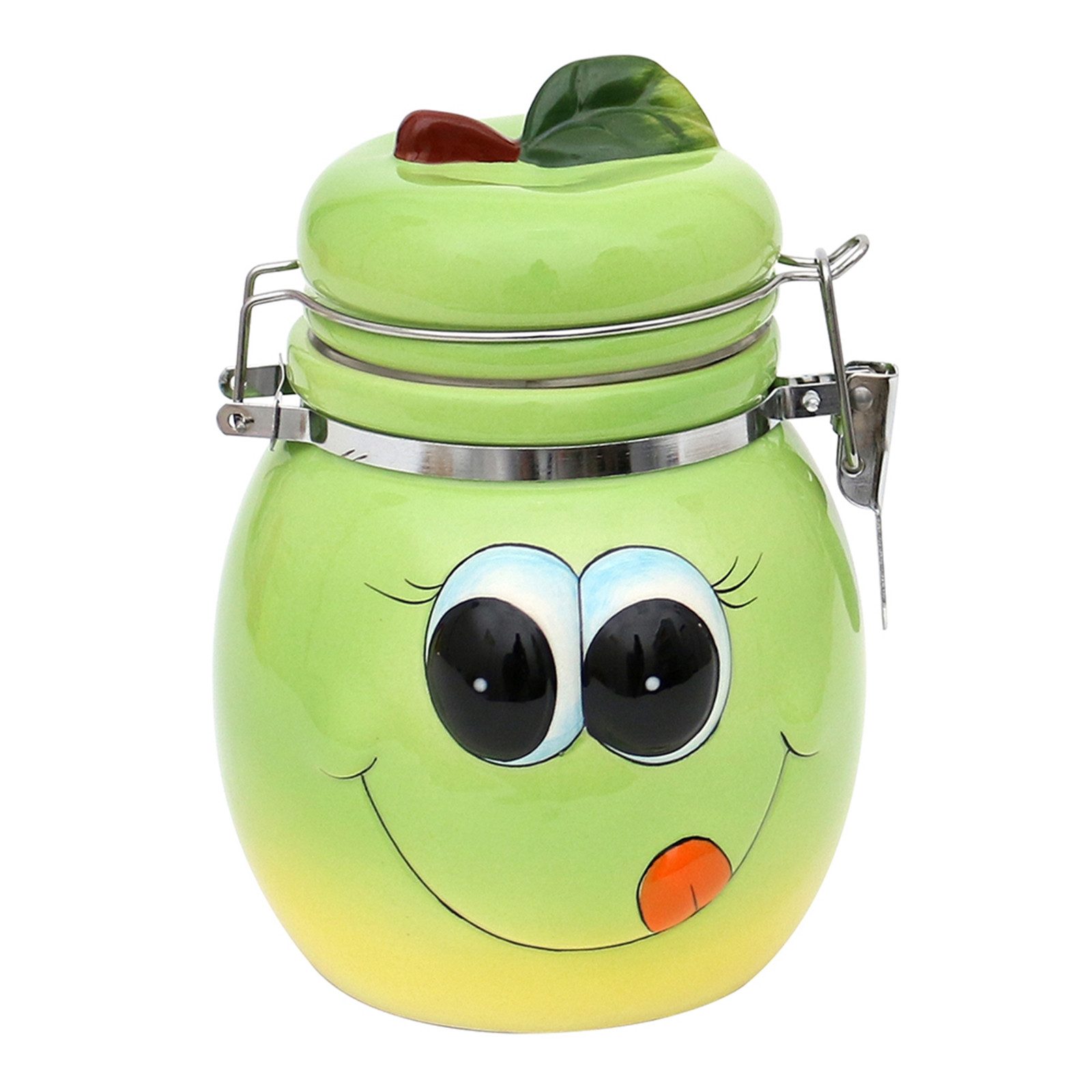 Neuetischkultur Vorratsdose Keramik Vorratsdose, Bügelverschluß Früchte, Keramik, Metall, (Stück, 1-tlg., 1 Dose), Aufbewahrungsdose, Marmeladendose, Kaffeedose