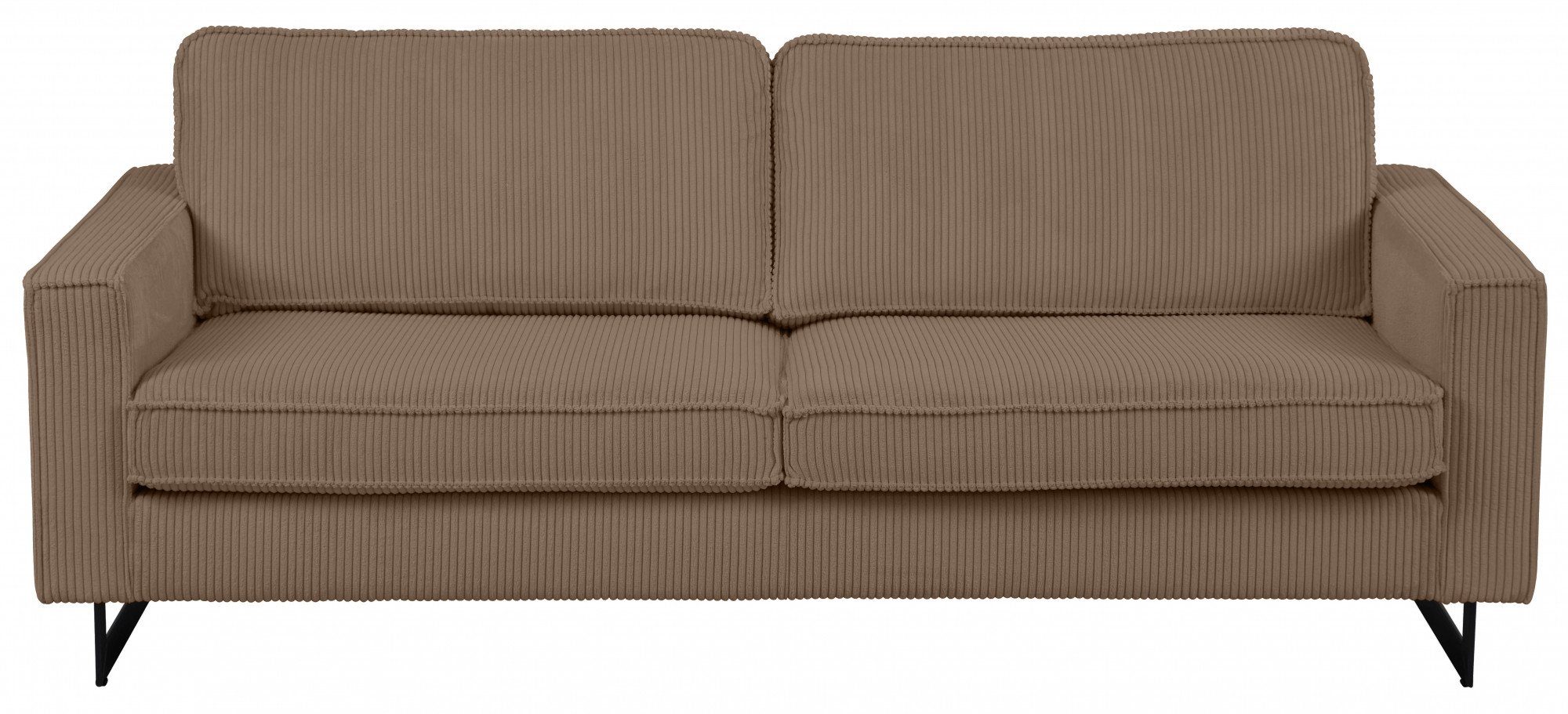 Home affaire 3-Sitzer "Pinto, 206 cm, Cord, Chenille, Lederoptik" mit Keder günstig online kaufen