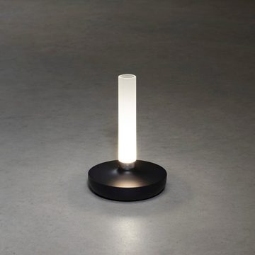 KONSTSMIDE LED Tischleuchte Biarritz, LED fest integriert, Warmweiß, Biarritz USB-Tischl. schwarz, 1800/2700/4000K, dimmbar