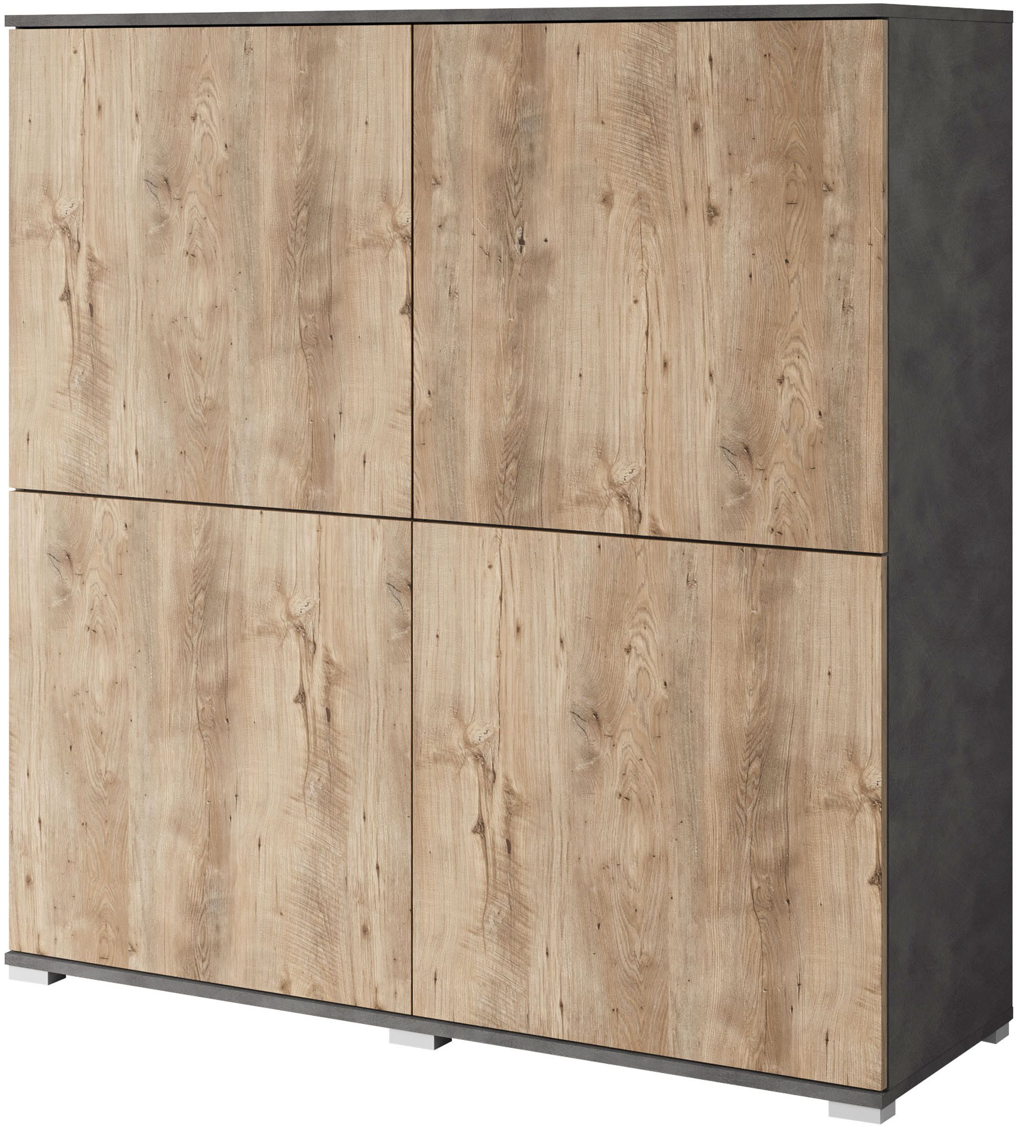 OTTO home Highboard Kenia, moderne grifflose Hochkommode mit 4 Türen, Breite 120 cm (1 St), Push-to-Open-Fronten, höhenverstellbaren Einlegeböden. Reduzierter Preis € 221,97. Unverbindliche Preisempfehlung € 329,00