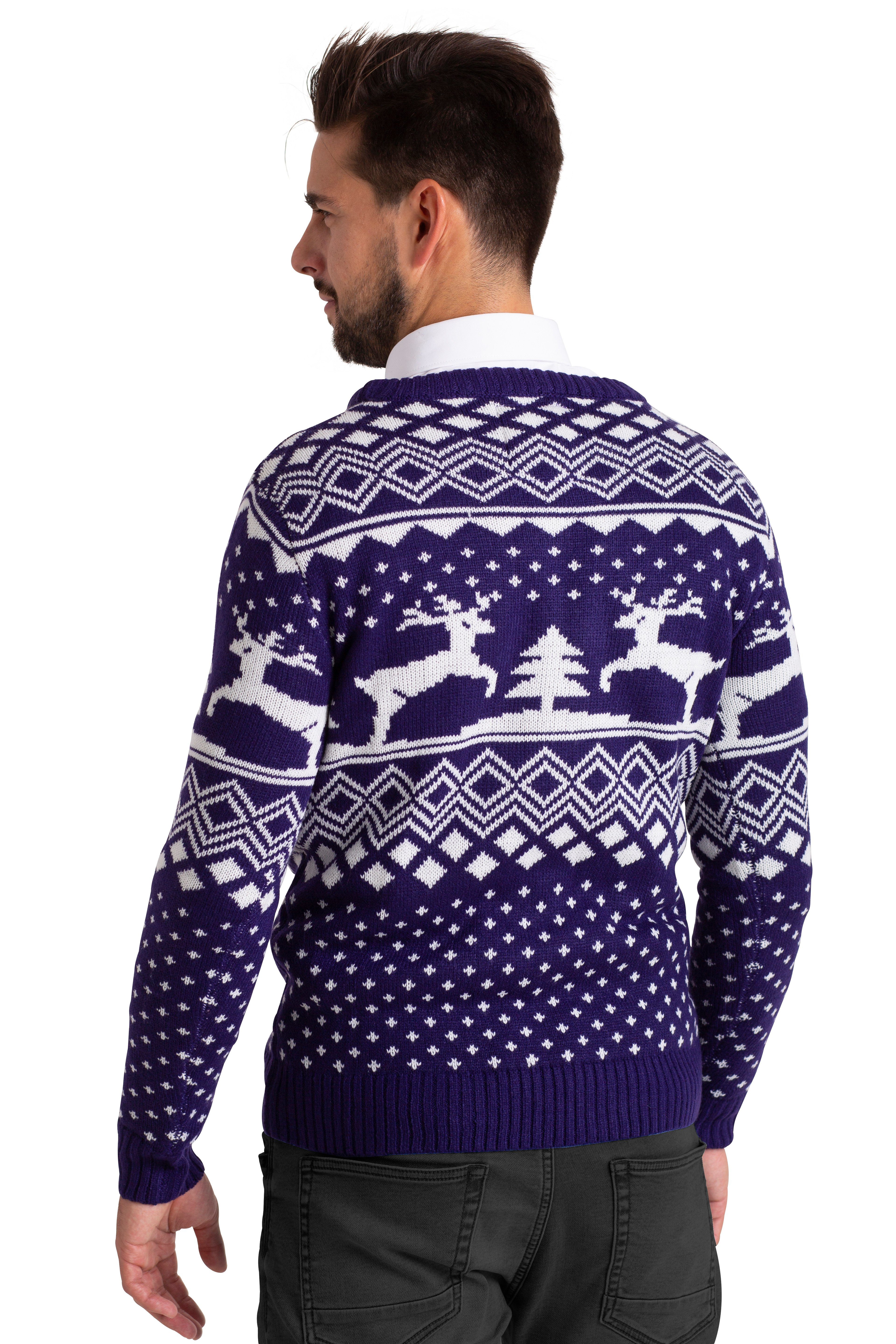 BlauerHafen Weihnachtspullover Herren Weihnachts Pullover lange Ärmel Knit günstig online kaufen