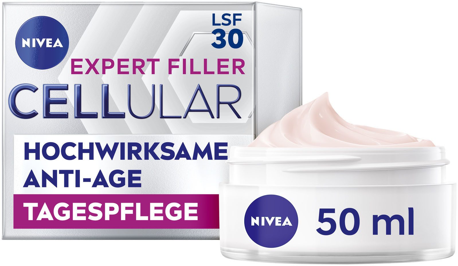 Nivea Tagescreme CELLULAR EXPERT FILLER TAGESPFLEGE LSF 30, Anti-Age, für straffere und prallere Haut