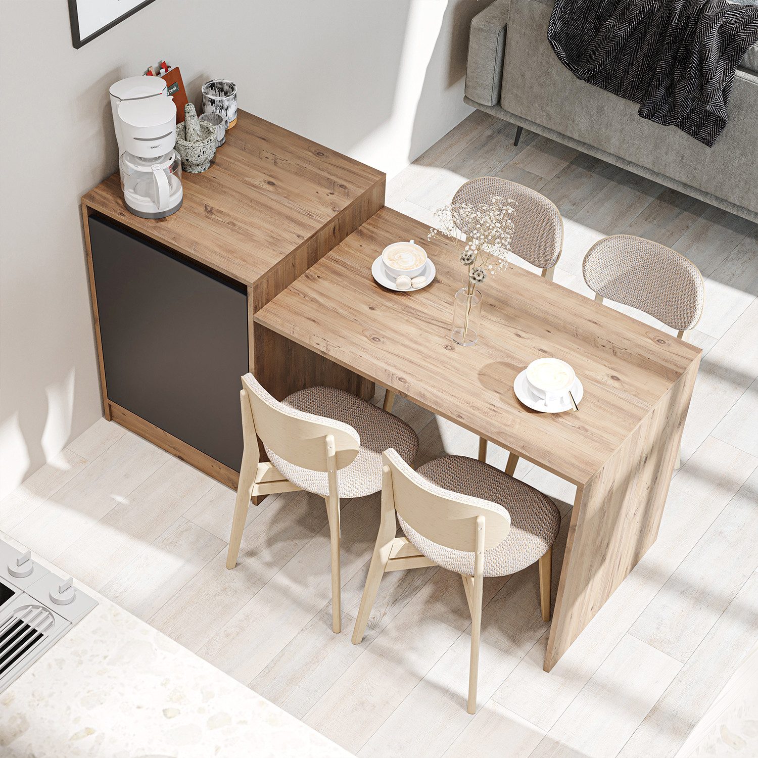 Roomart Küchentisch MILANO (Kücheninsel mit Esstisch, günstig online kaufen