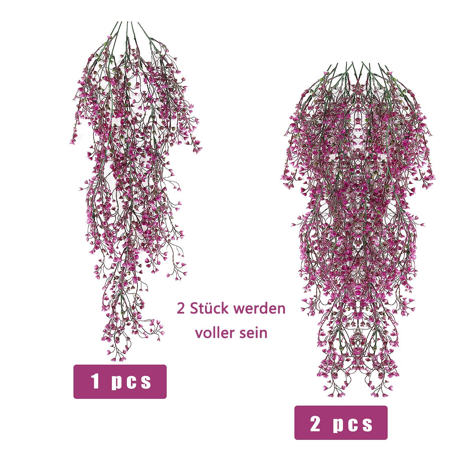 Kunstblumenstrauß Kunstblume 4 Stück Künstliche Wandblumen, günstig online kaufen