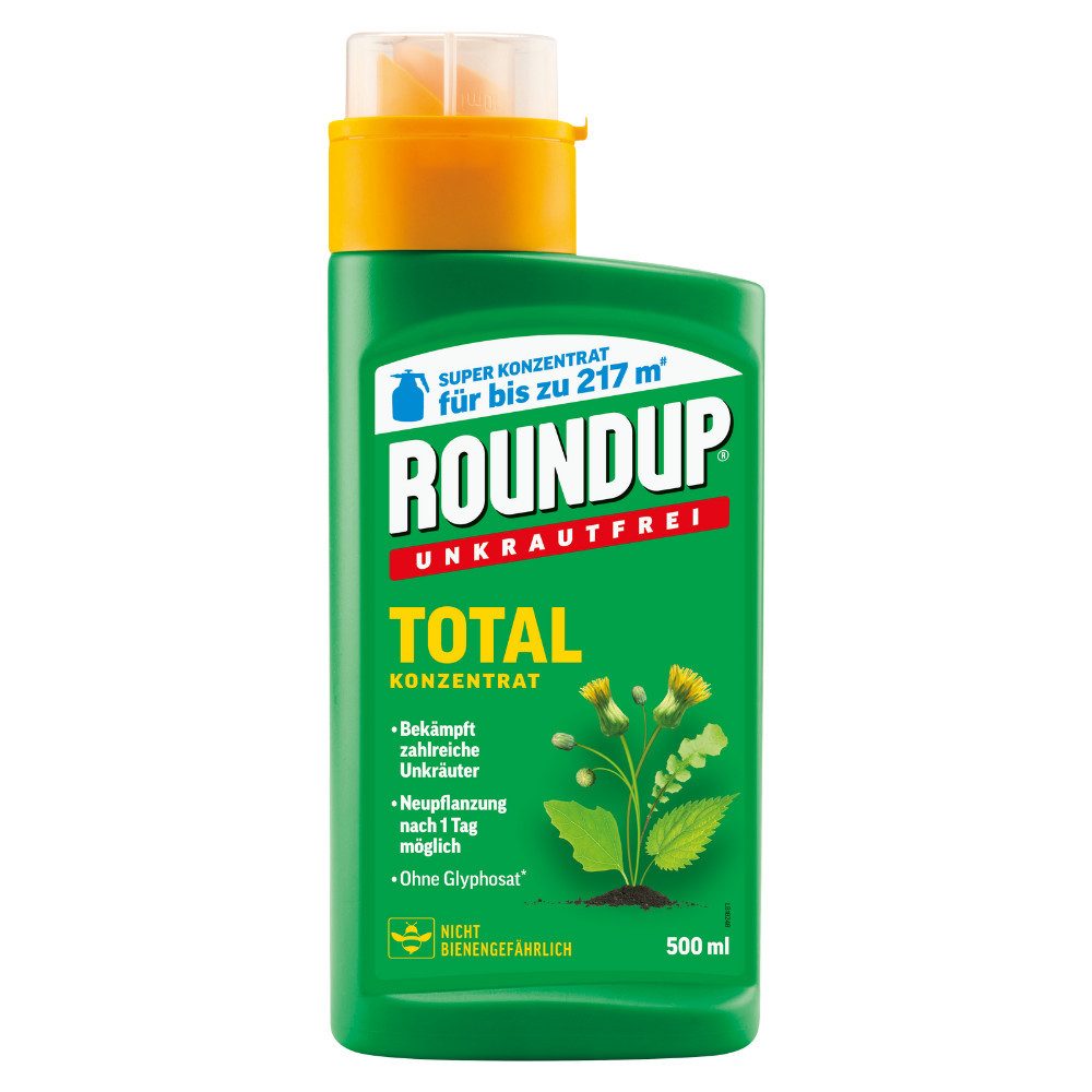 ROUNDUP Unkrautbekämpfungsmittel Roundup Unkrautfrei Total Konzentrat 500ml