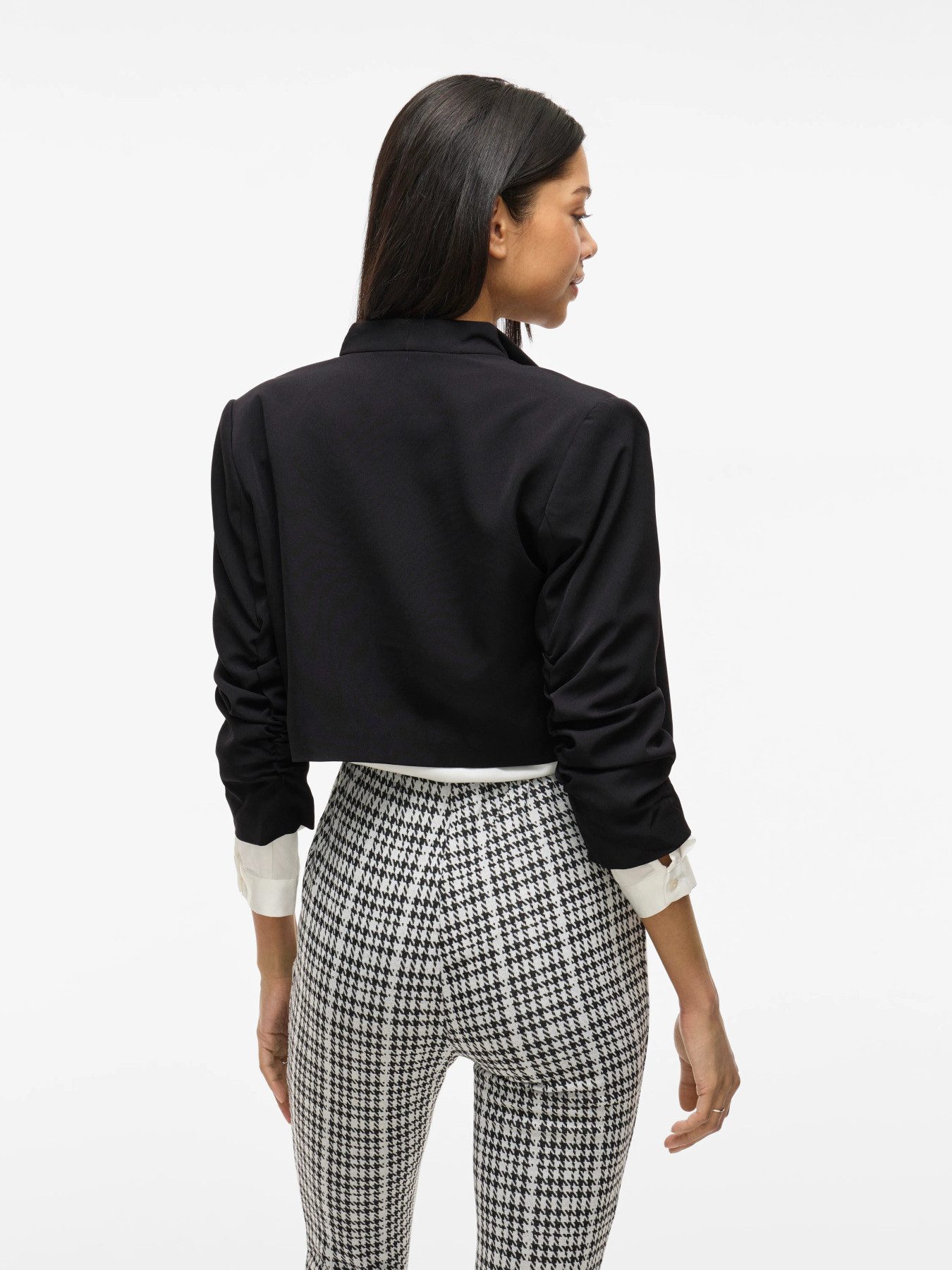 Vila Kurzblazer VIHER BIN CROPPED BLAZER - NOOS Materialmix, loose fit