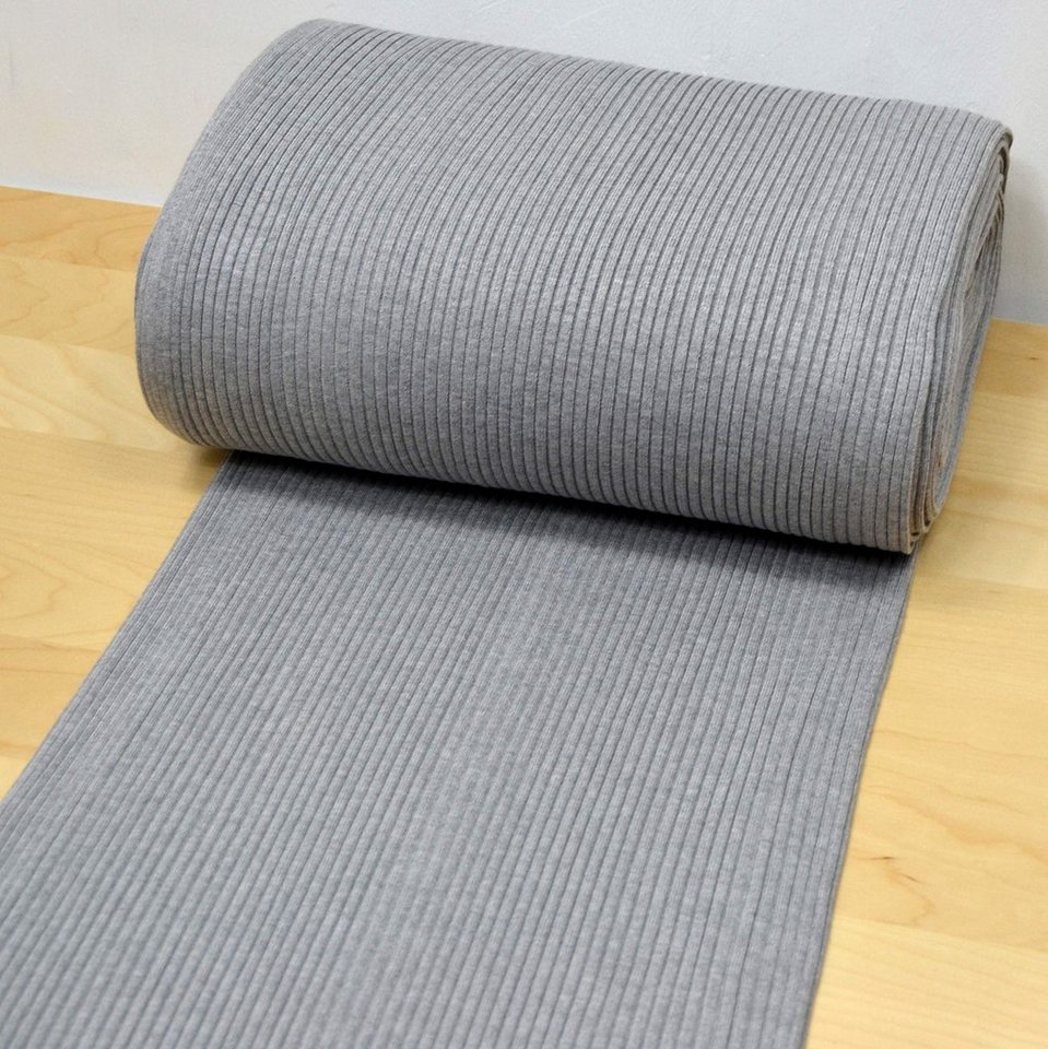 Thumbnail - MAGAM-Stoffe Stoff "Charly", Bündchenstoff Grobstrick uni einfarbig ÖKO-TEX Meterware ab 50cm