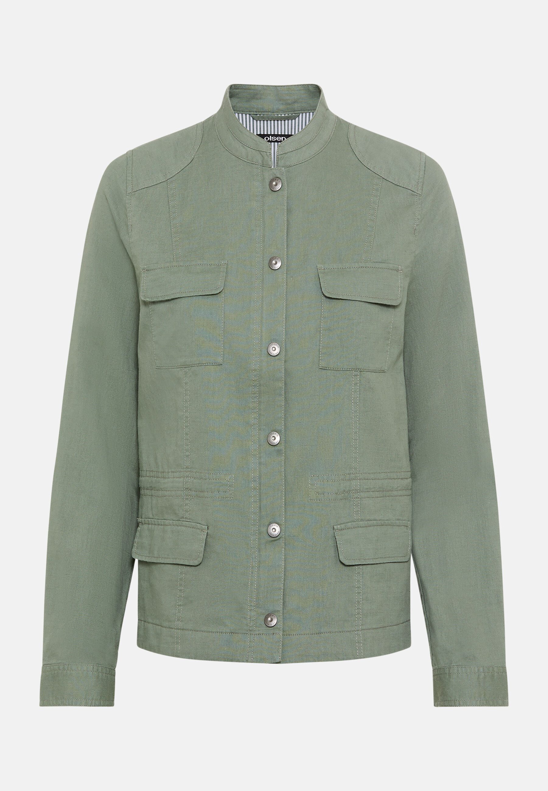 Olsen Kurzblazer Jacke mit kleinem Stehkragen