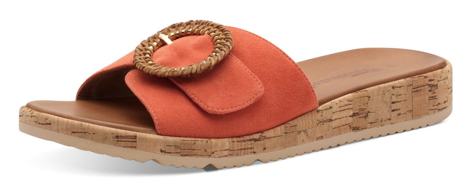 Tamaris Pantolette, Keilabsatz, Sommerschuh, Schlupfschuh mit hübscher Zier günstig online kaufen