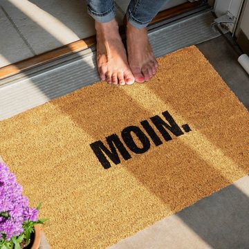 Fußmatte Fußmatte Kokos "Moin.", relaxdays, Höhe: 15 mm