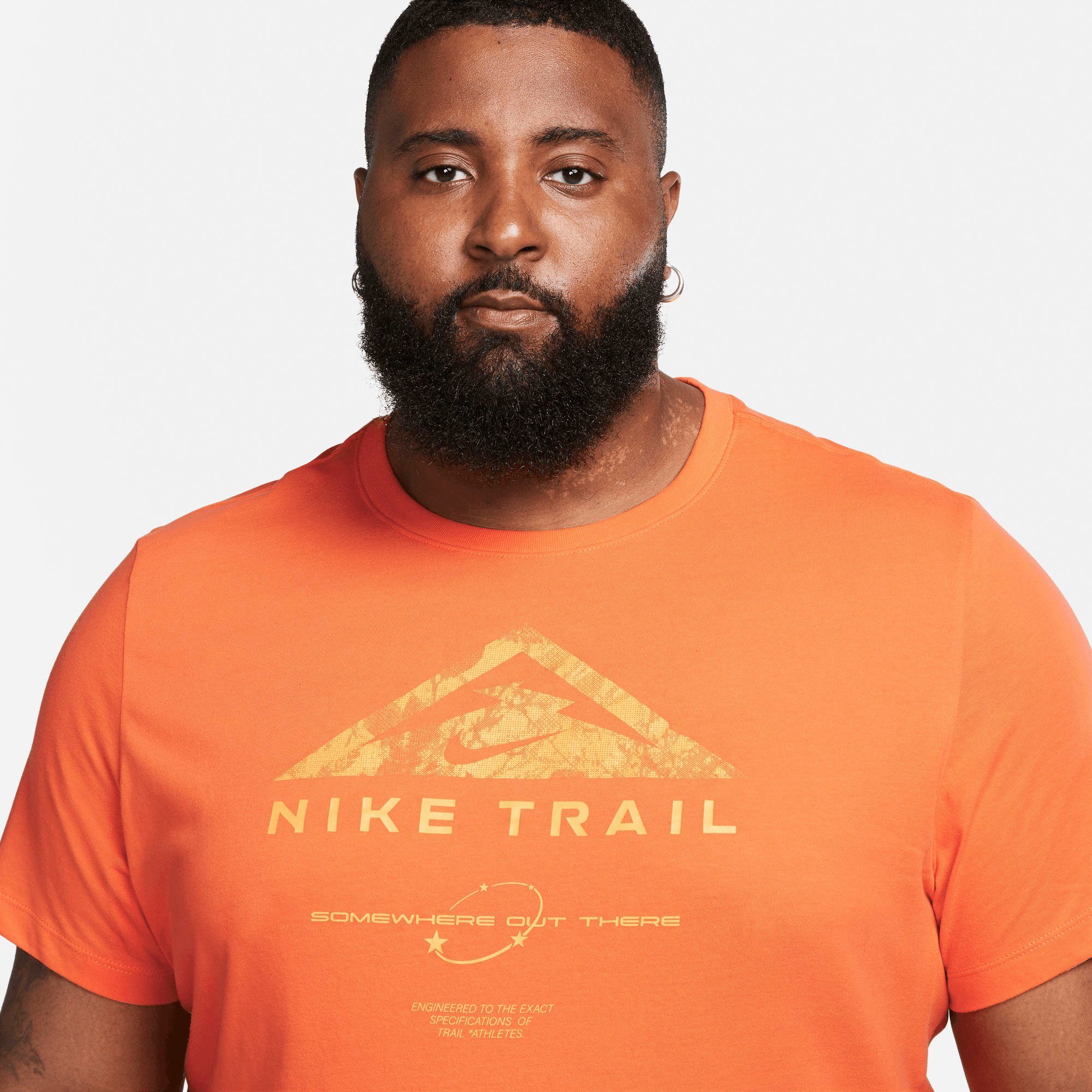 orange MEN'S Nike T-SHIRT Laufshirt