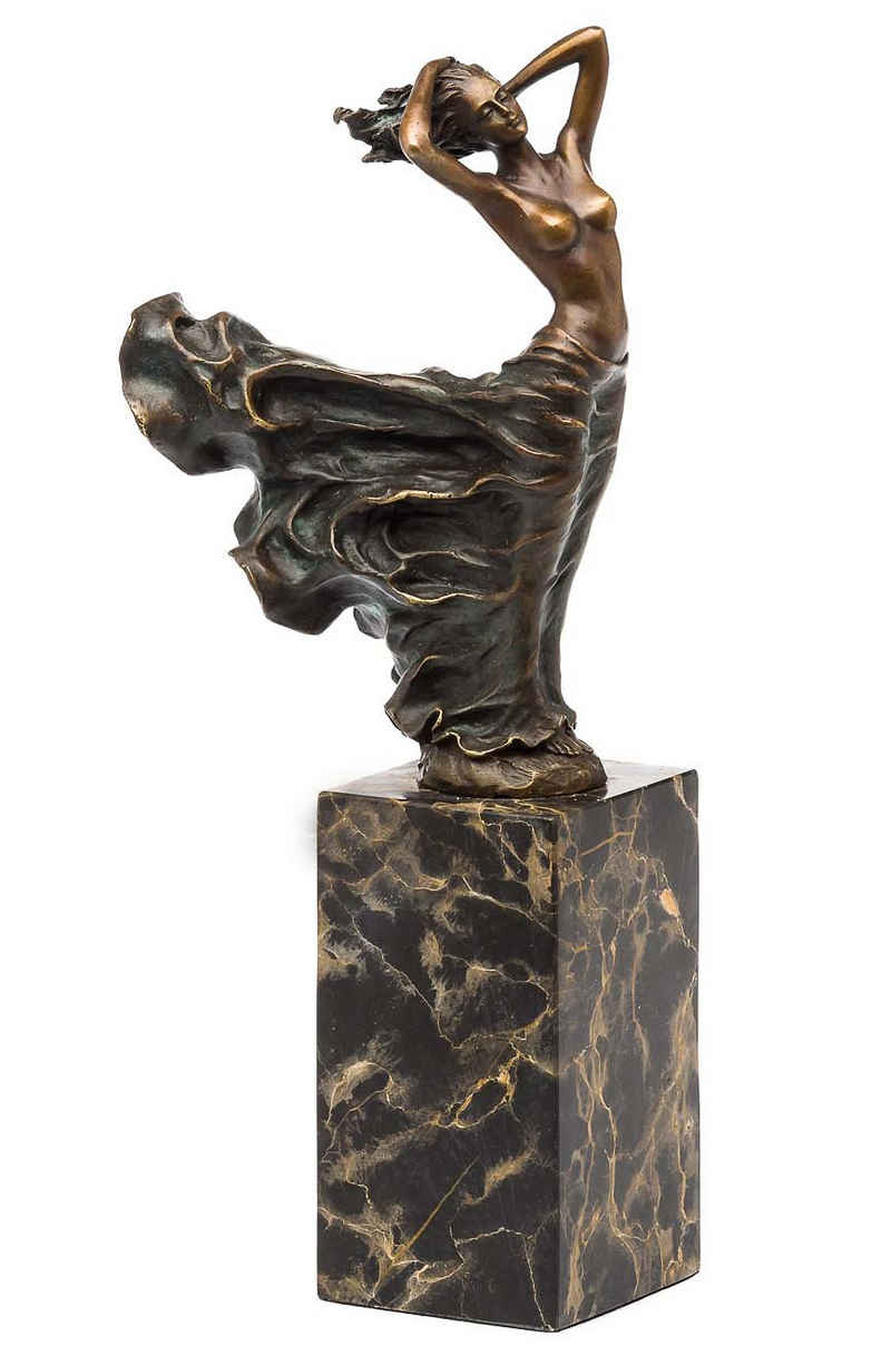 Aubaho Skulptur Bronzeskulptur erotische Kunst Akt Frau Antik-Stil Bronze Figur - 33cm