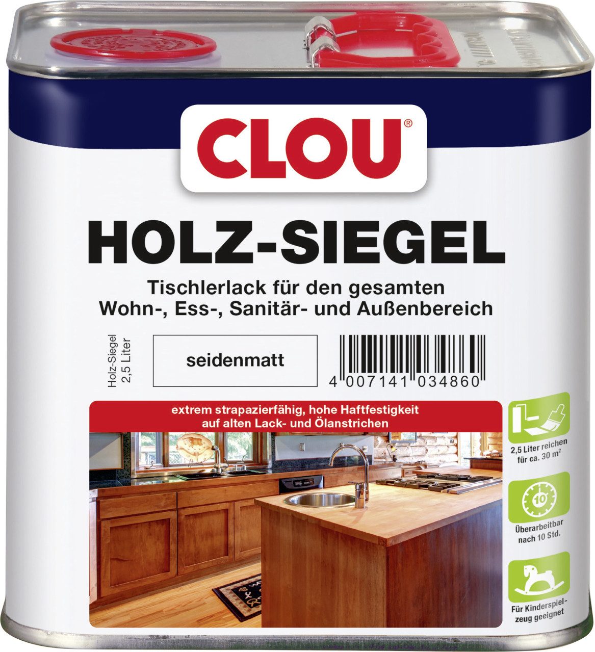 CLOU Holzlack Clou Holz Siegel 2,5 L seidenmatt