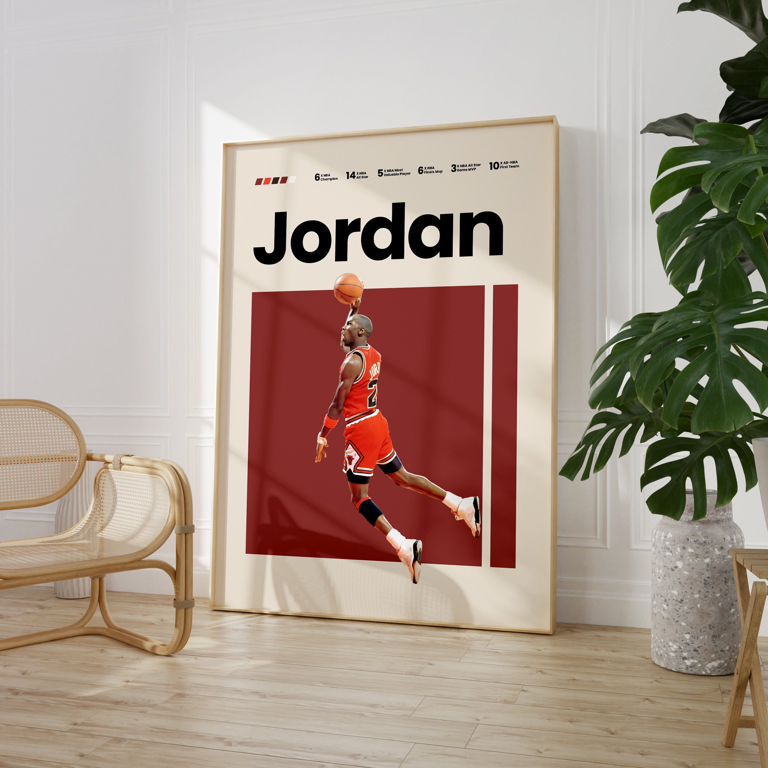 JUSTGOODMOOD Poster Premium ® Michael Jordan · Basketball · ohne Rahmen – Bild 5 von 5