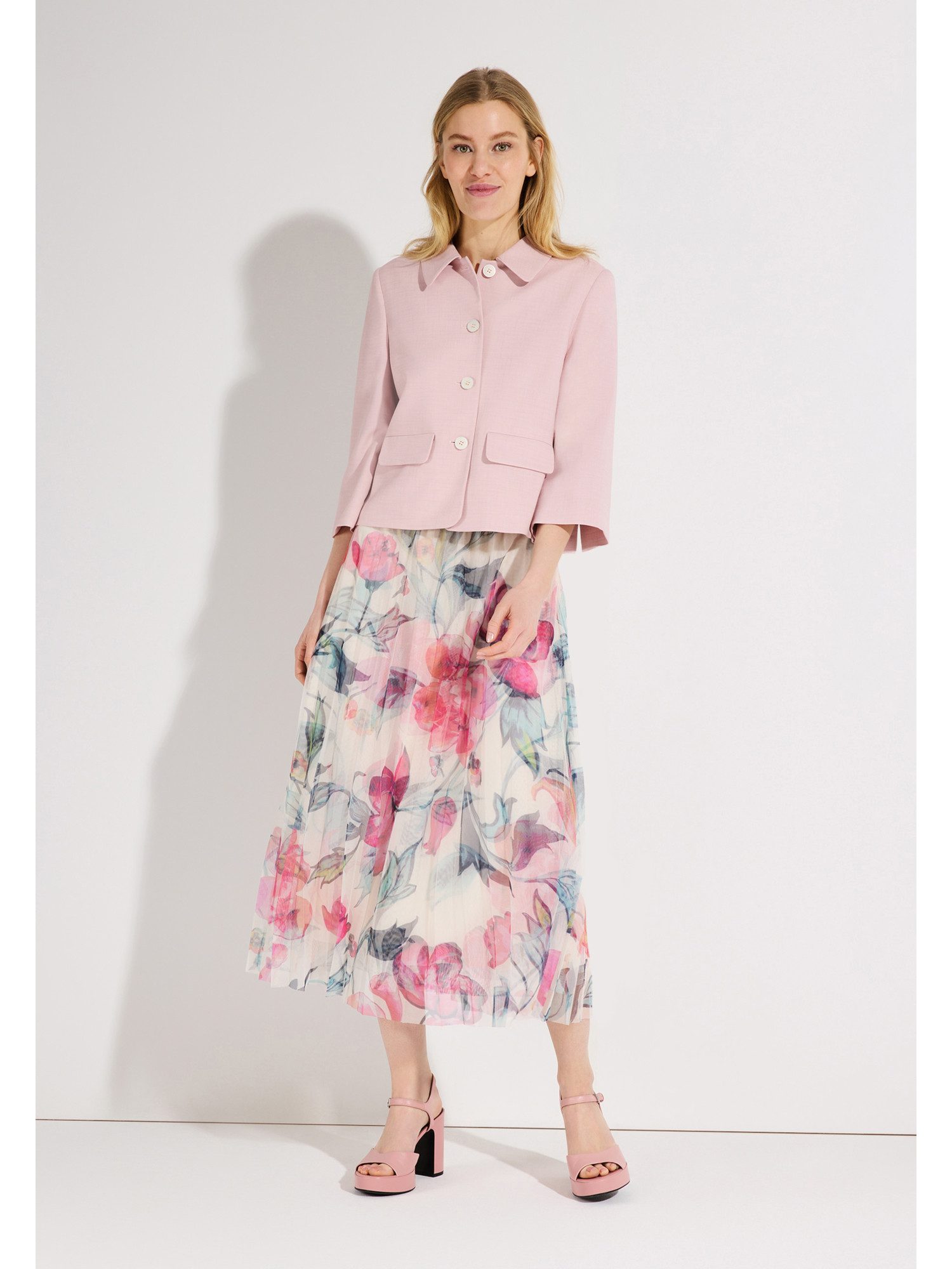 MORE&MORE Kurzblazer stilvolle, kurze, 3/4 Arm-Blazerjacke