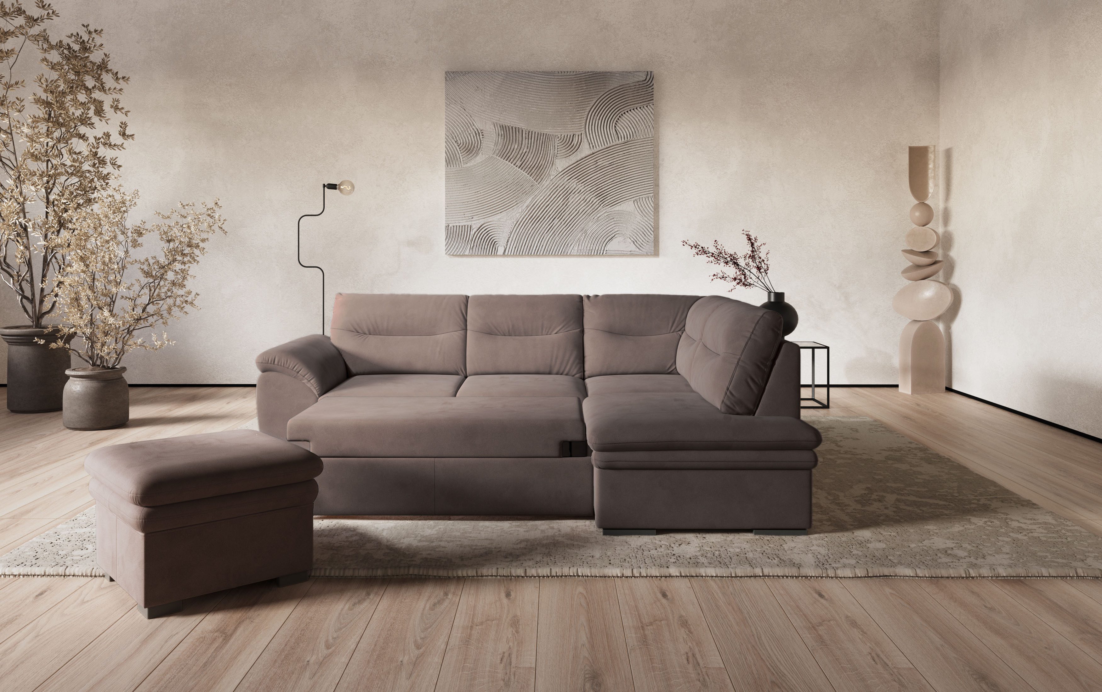 COTTA Ecksofa Leandra L-Form, wahlweise mit günstig online kaufen