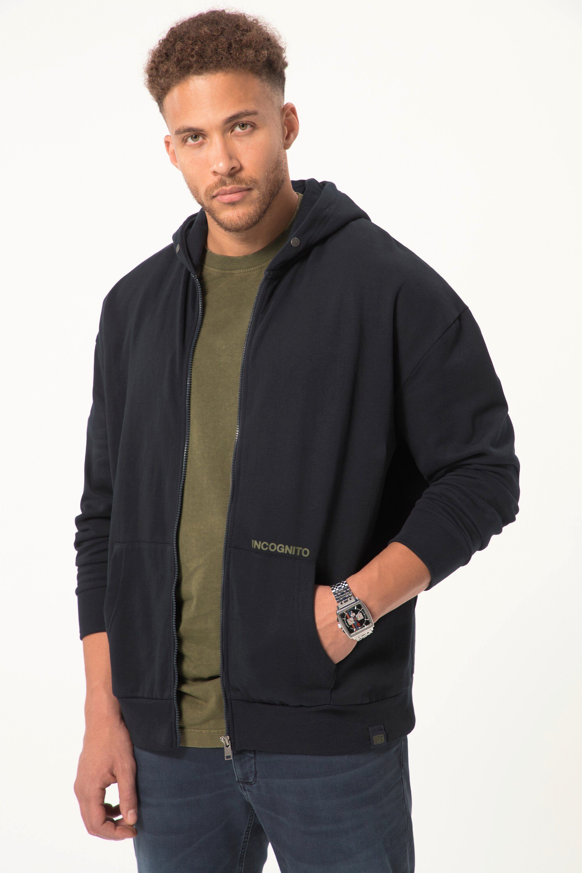 Fleecejacke Hoodie-Jacke Fleece Kapuze Prints