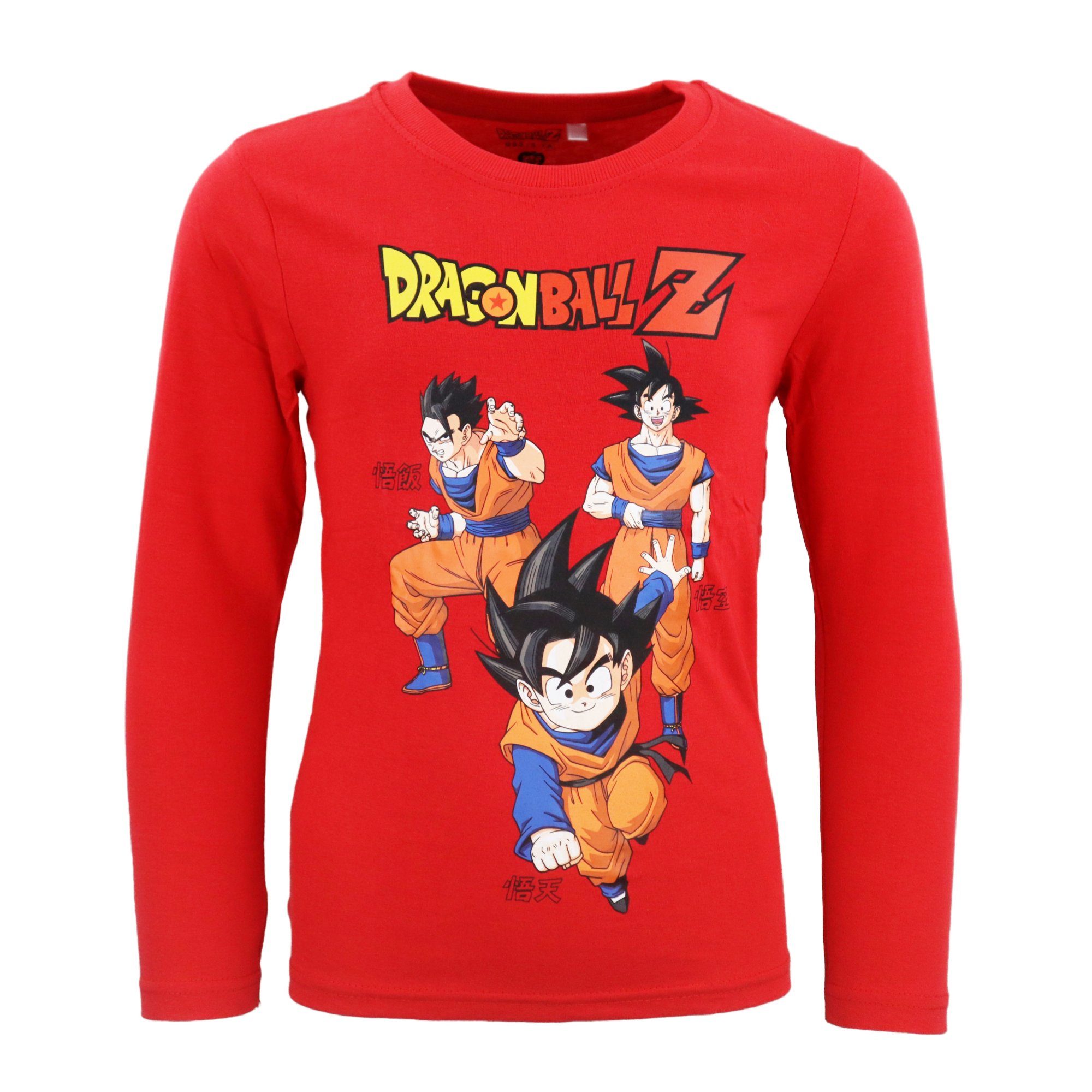 Kinder Gr. Dragon Goku Baumwolle 152, Pyjama Anime Dragon Ball Schlafanzug langarm Ball 116 bis Rot
