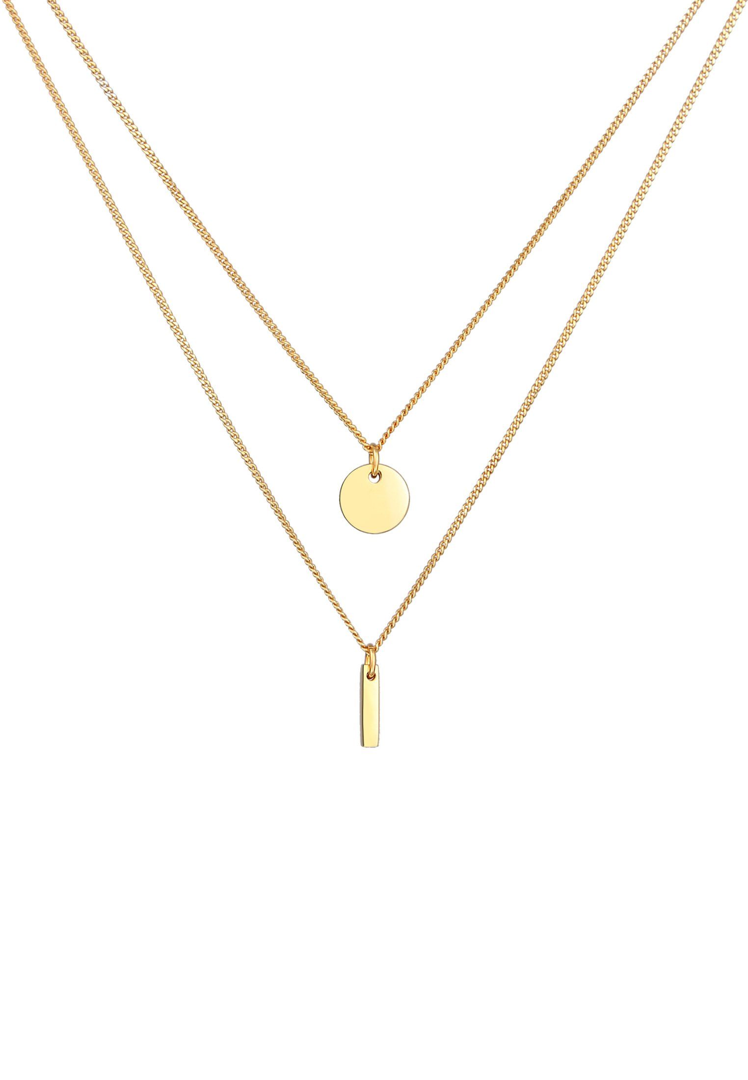 Elli Ketten-Set 2-lagig Layer Kreis Stab Geo 925 Silber, Geo günstig online kaufen