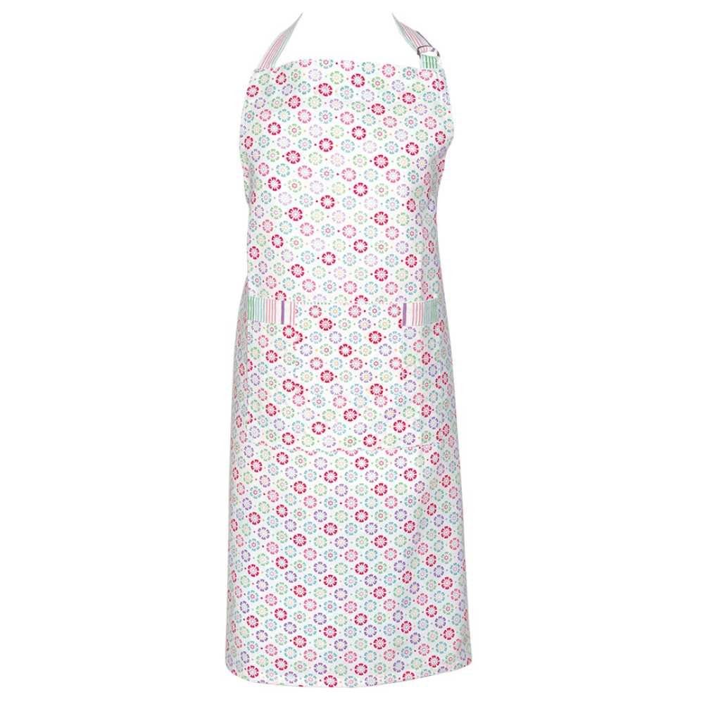 Greengate Kochschürze Greengate Schürze RIKE Weiß mit bunten Blumen