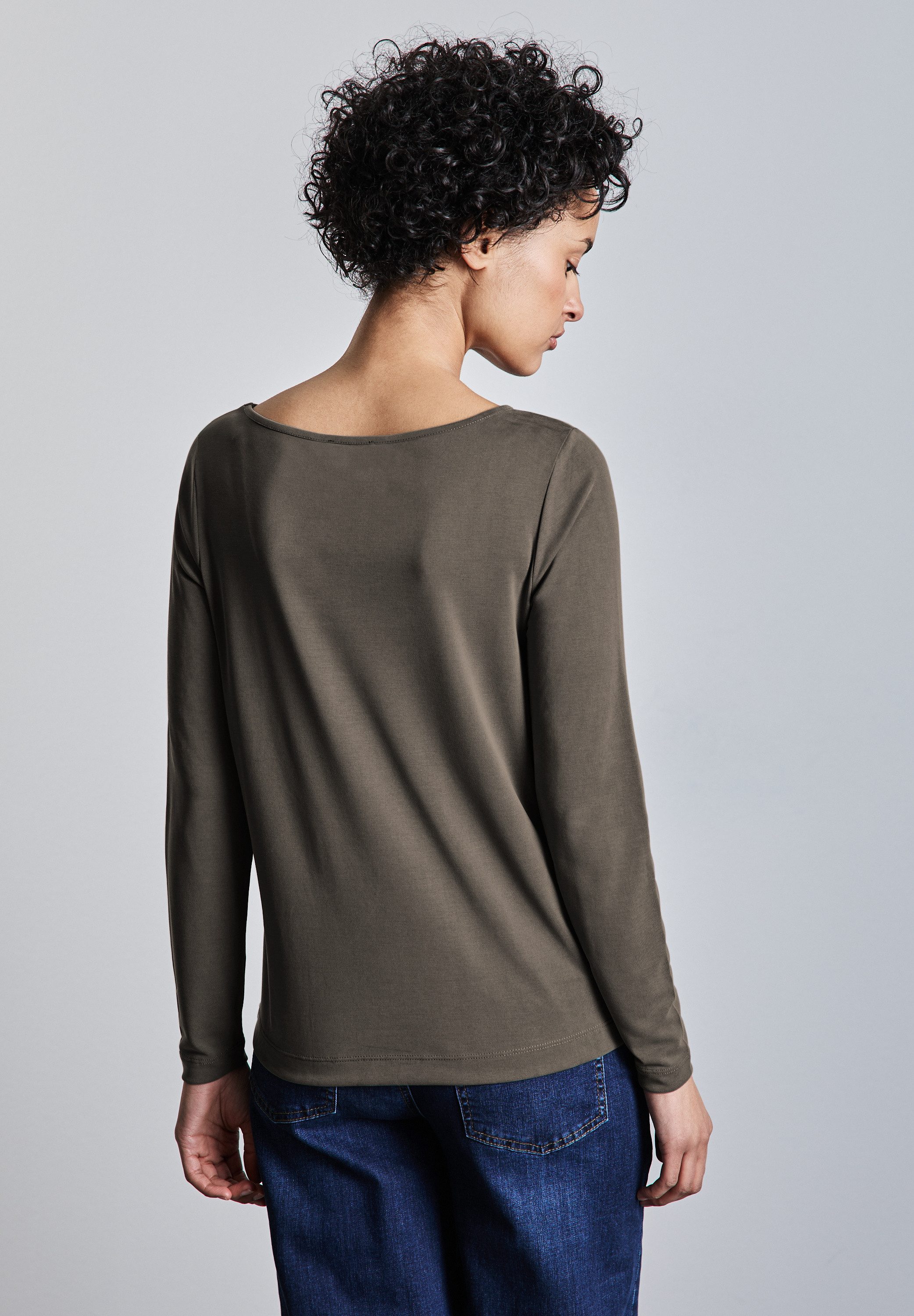 STREET ONE Langarmshirt mit Schriftzügen günstig online kaufen