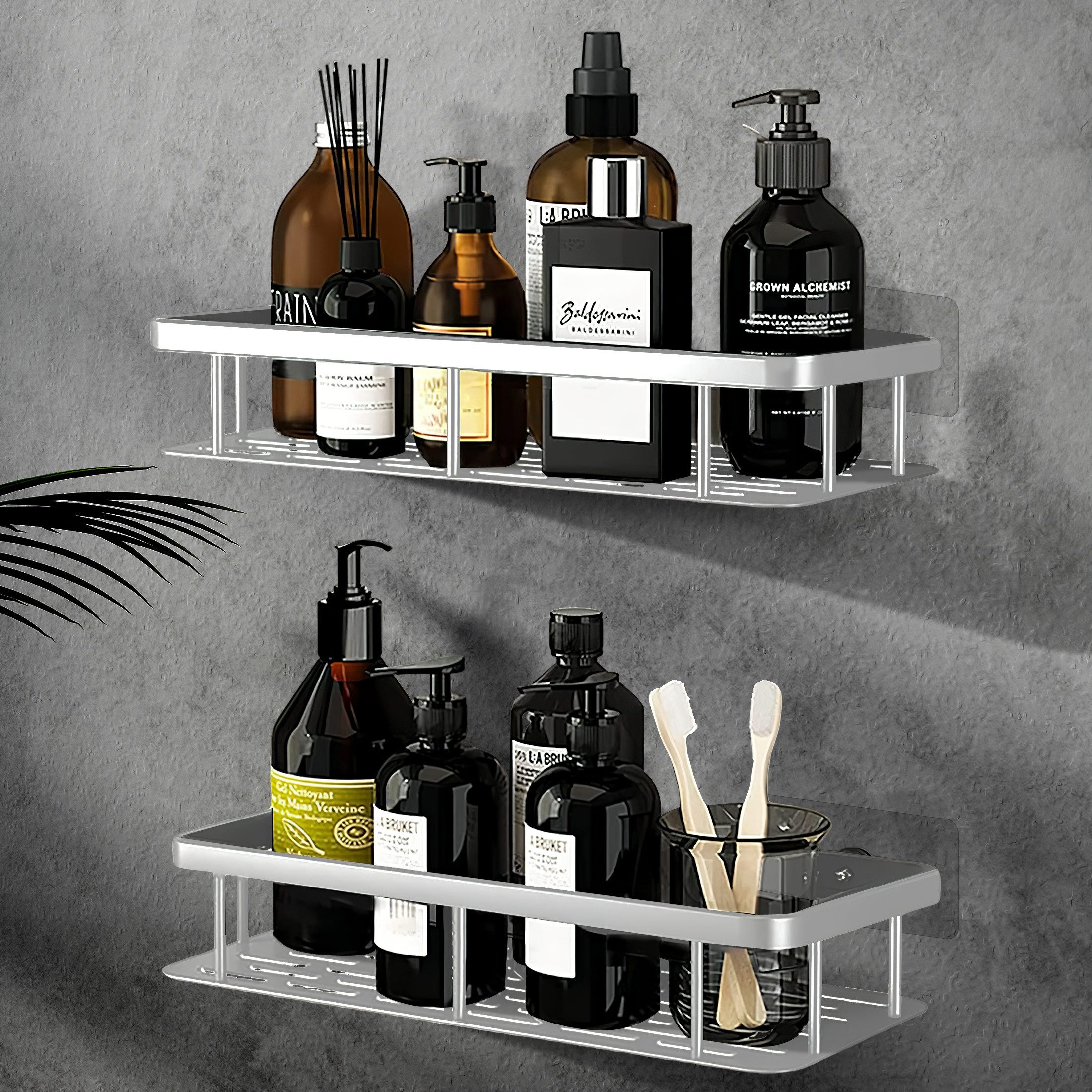 Fanttik Duschablage Duschregal ohne Bohren 2 Stück Shampoo Halterung, 2-tlg günstig online kaufen