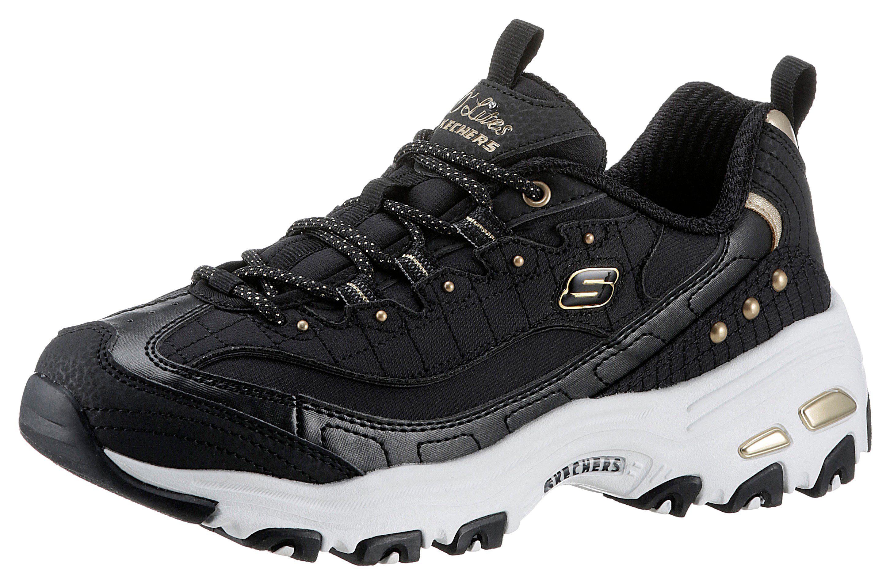 Skechers D'LITES Sneaker mit schönen Metallic-Details, Freizeitschuh, Halbschuh, Schnürschuh