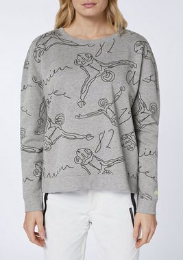 Chiemsee Sweatshirt Sweatshirt mit Label-Art-Muster 1